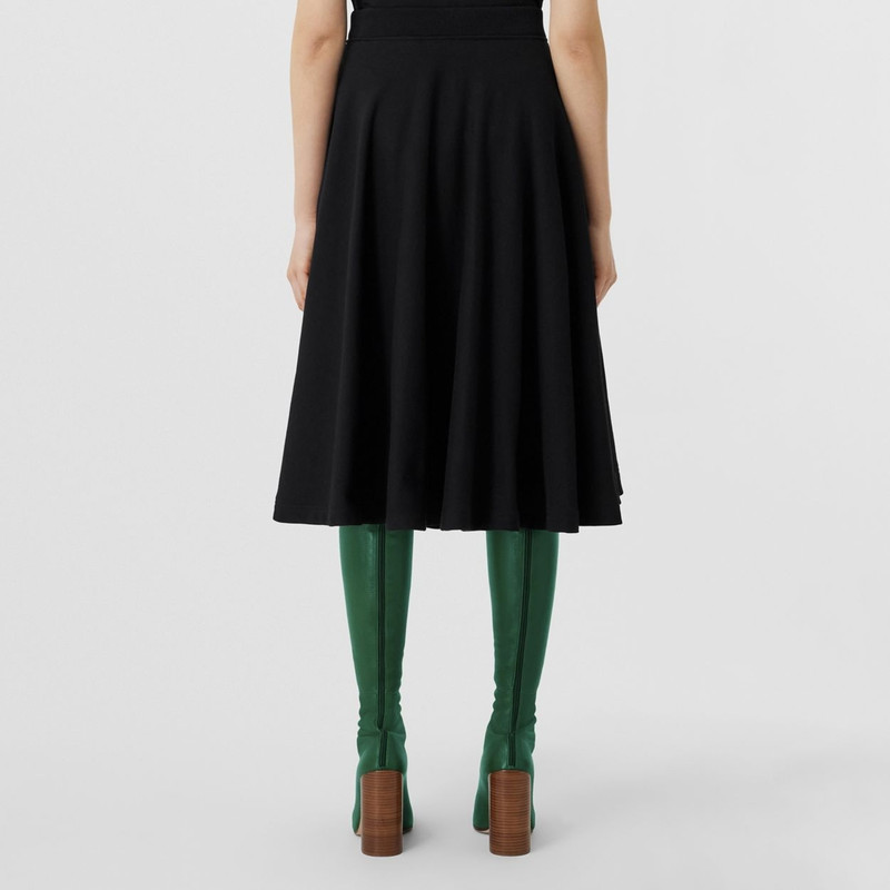 Tulle-lined Cotton A-line Skirt 4