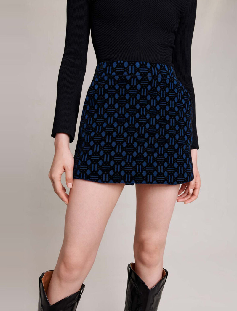 Velvet jacquard skort 7