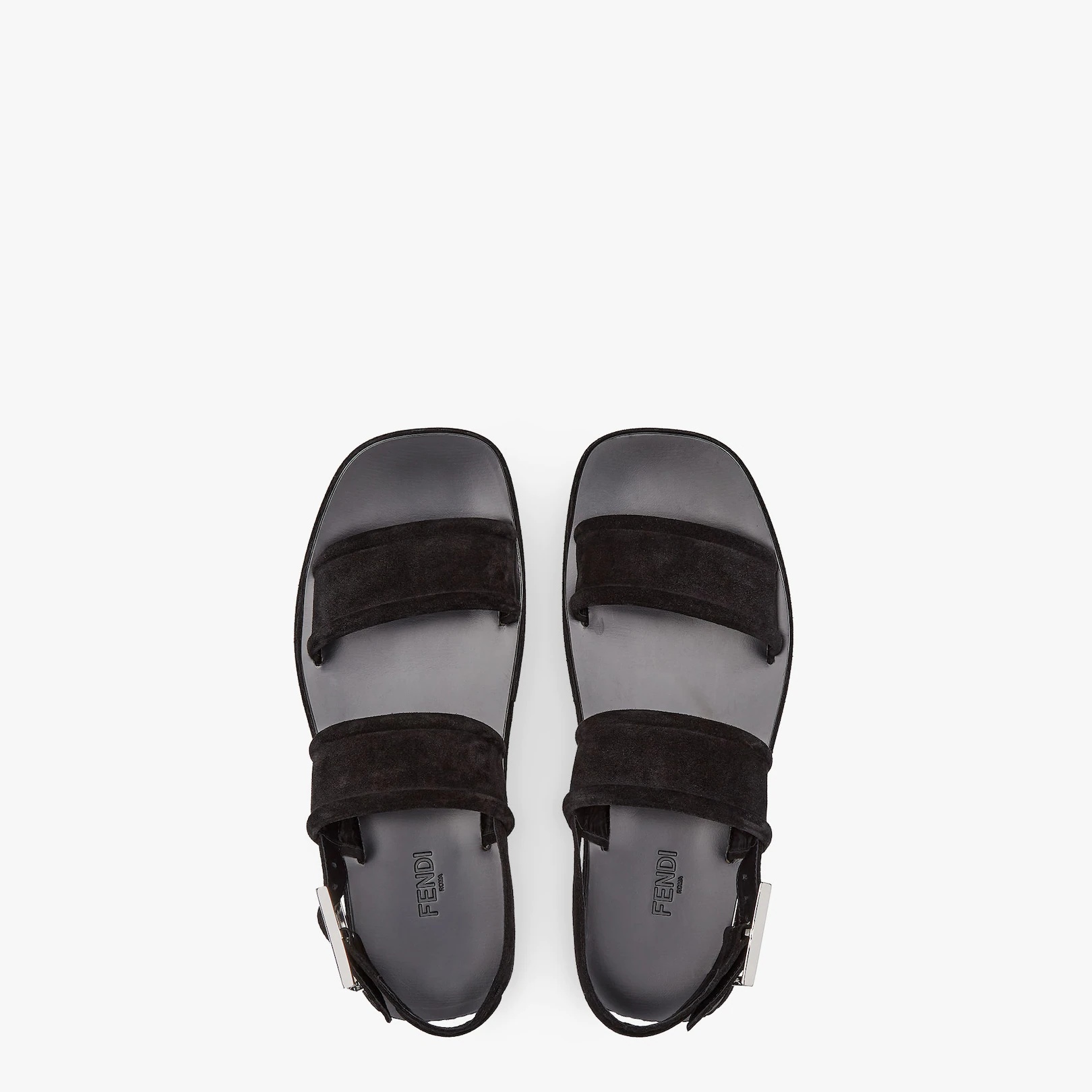 Black suede sandals - 4