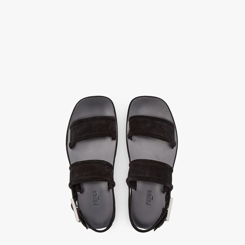 Black suede sandals 4