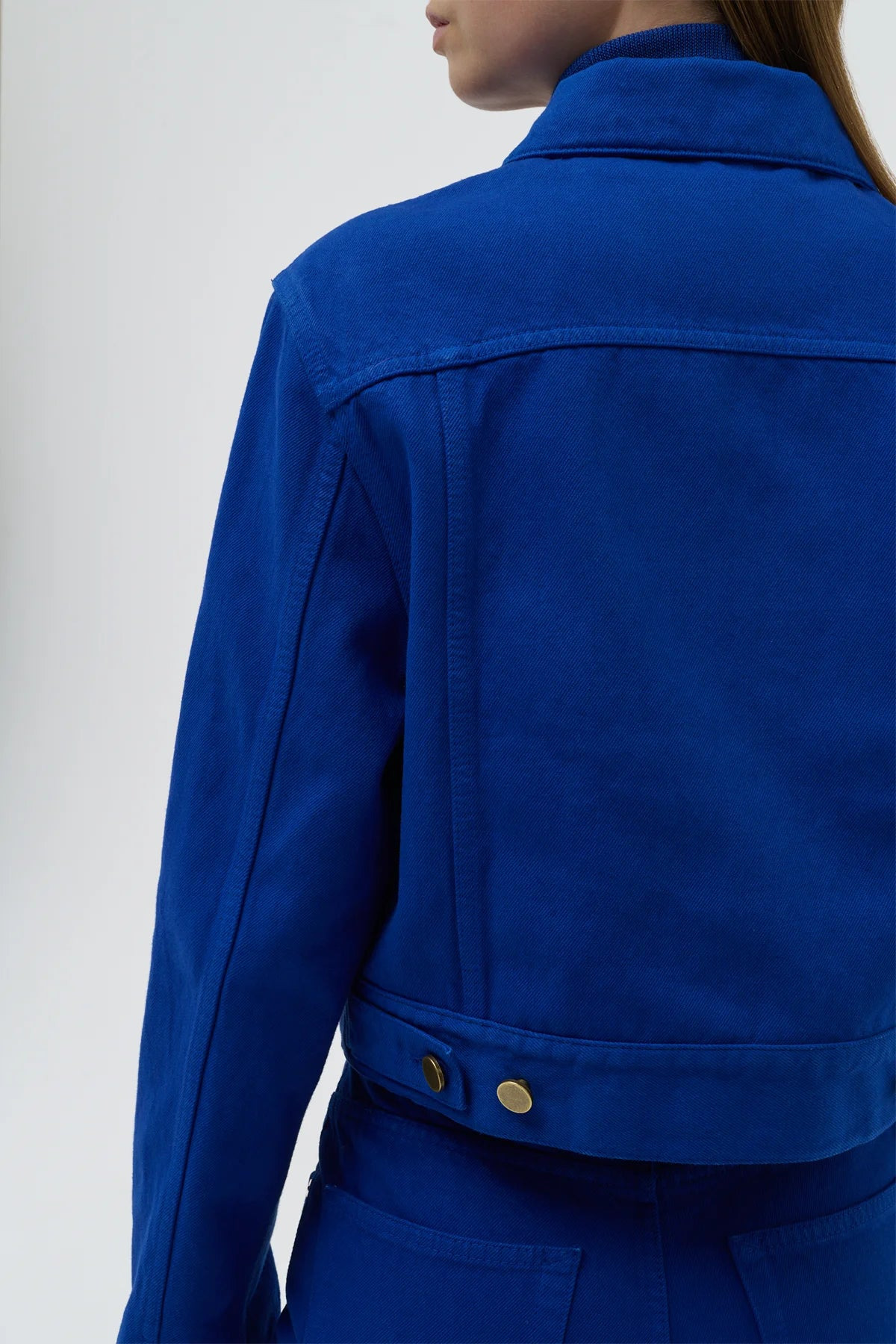 Bronte Jacket in Cobalt Recycled Cotton Denim - 7
