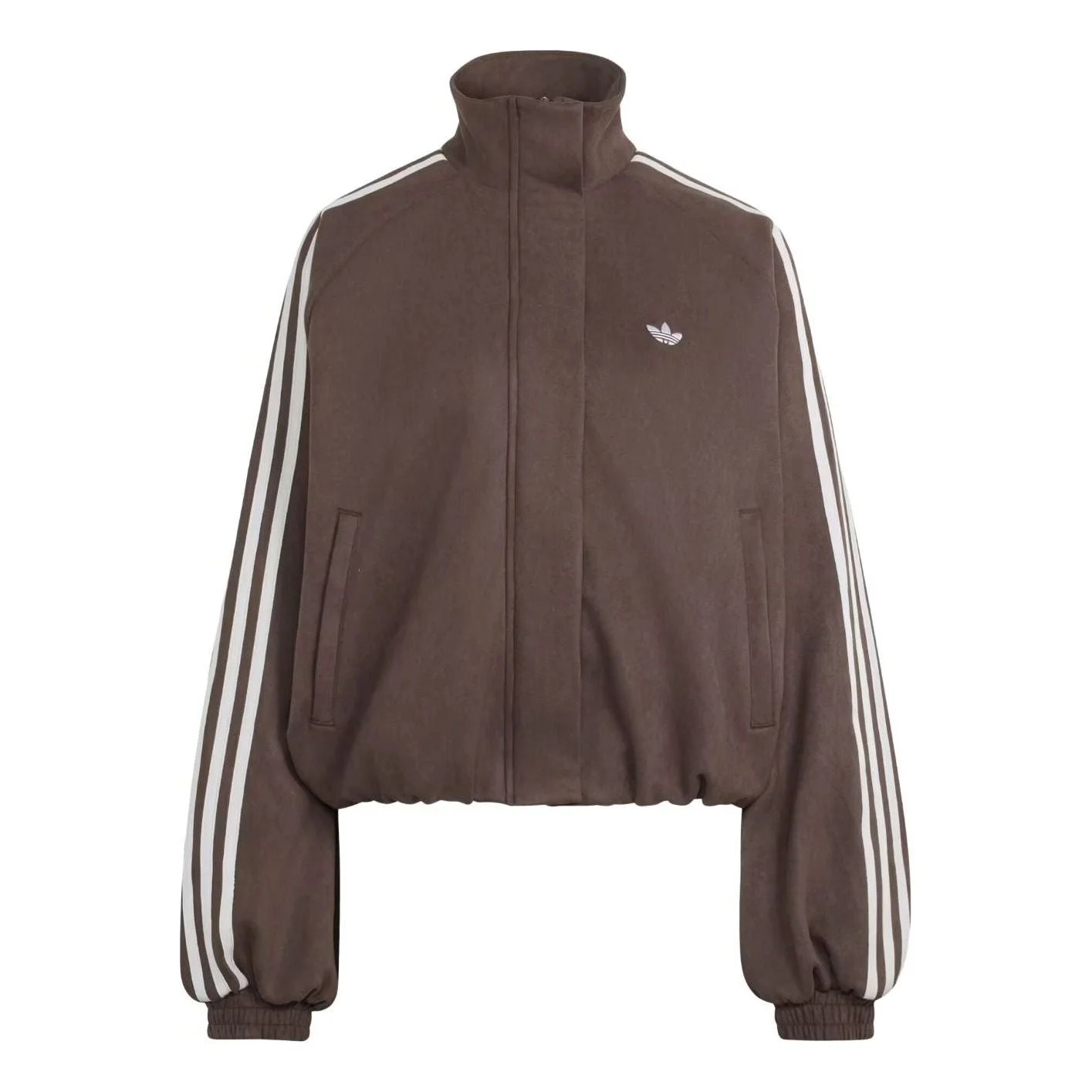 (WMNS) adidas Adilenium Season 6 Faux Suede Track Top Asia Sizing 'Aurora Coffee' LH1921 - 1