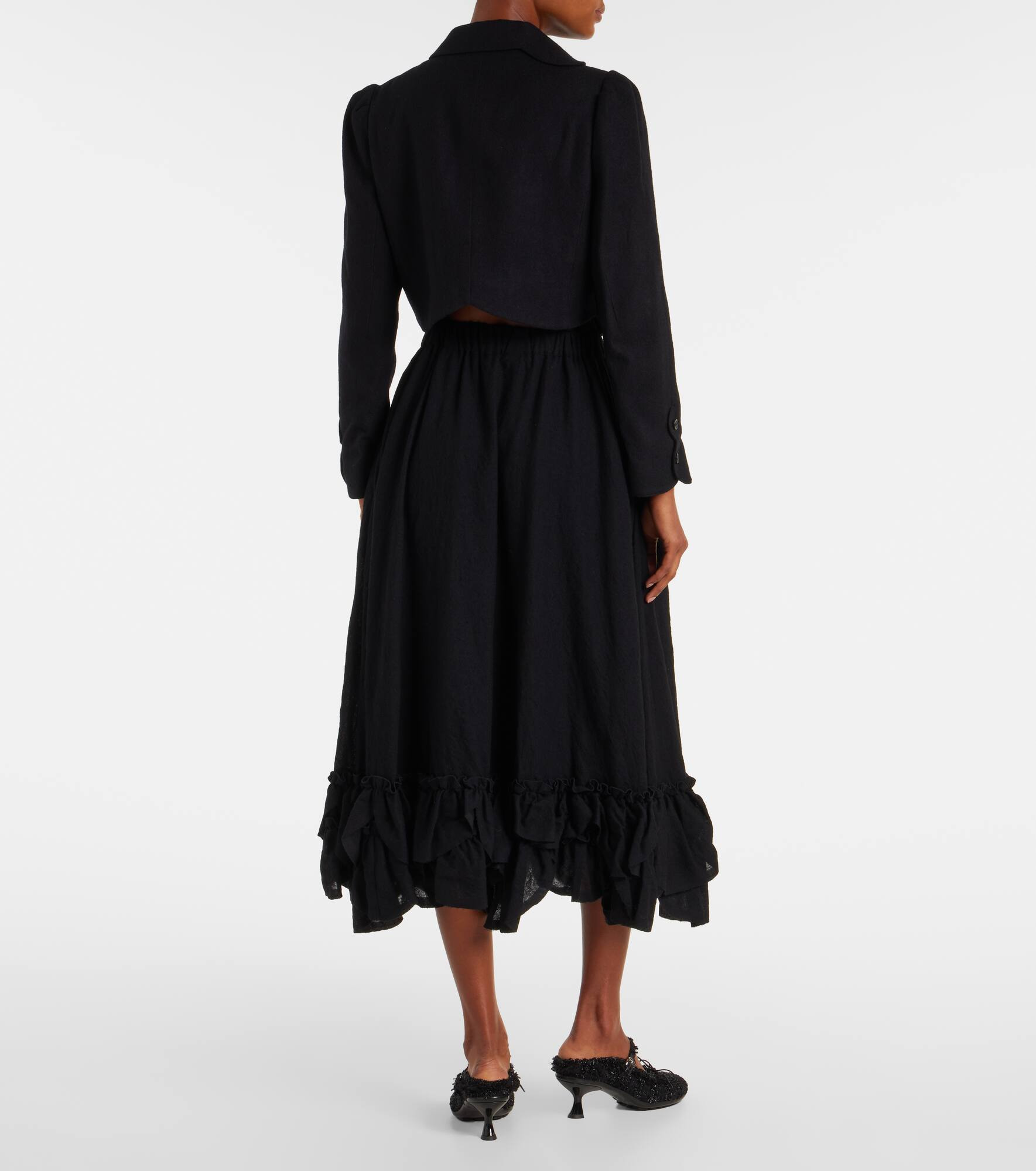 Wool-blend midi skirt - 3