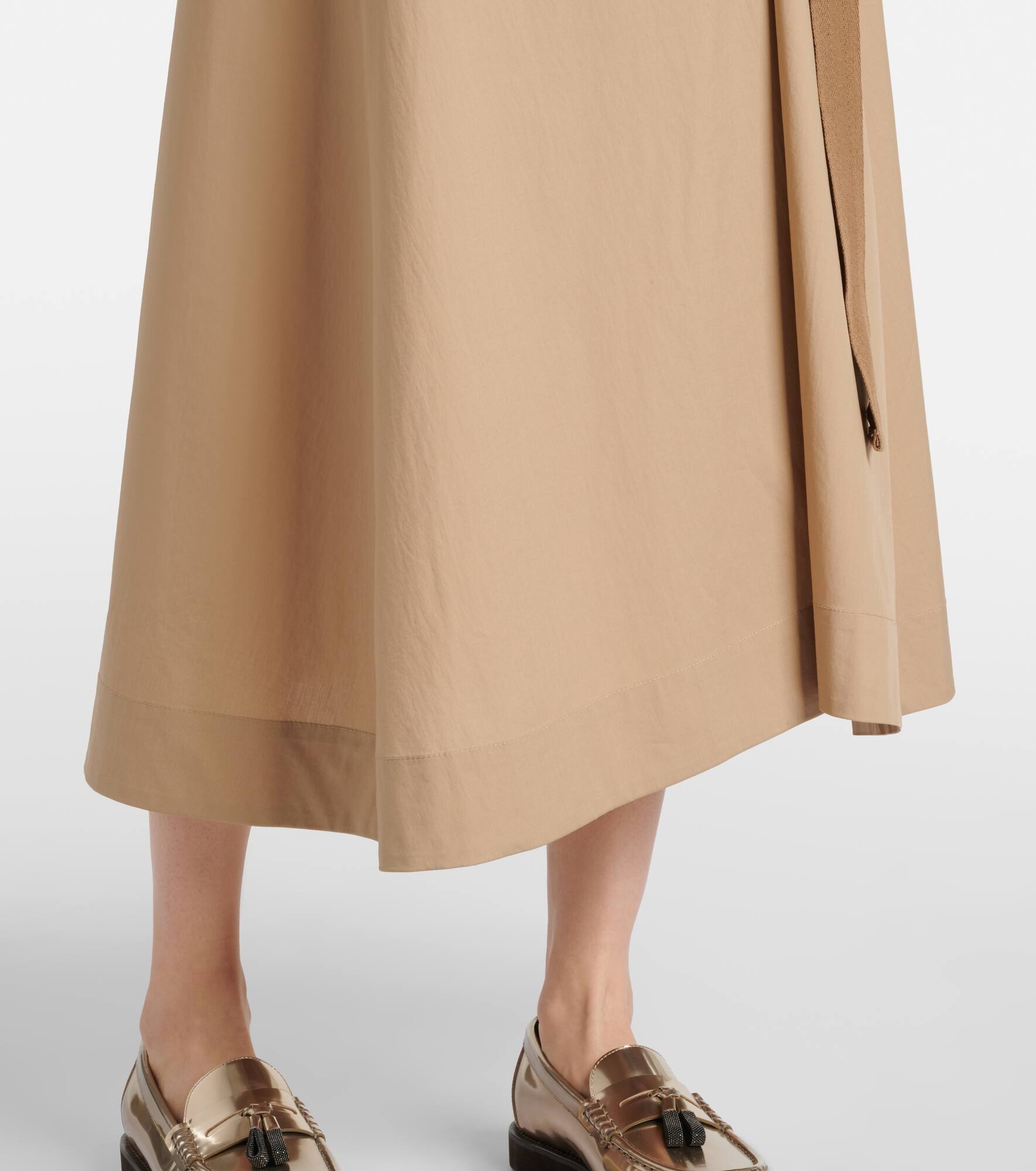 Belted cotton shirt dress - 5