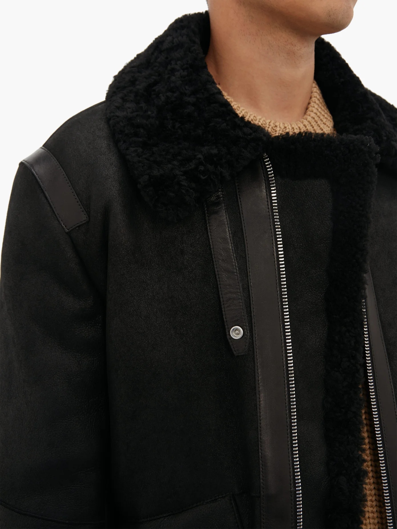 Shearling aviator jacket - 4