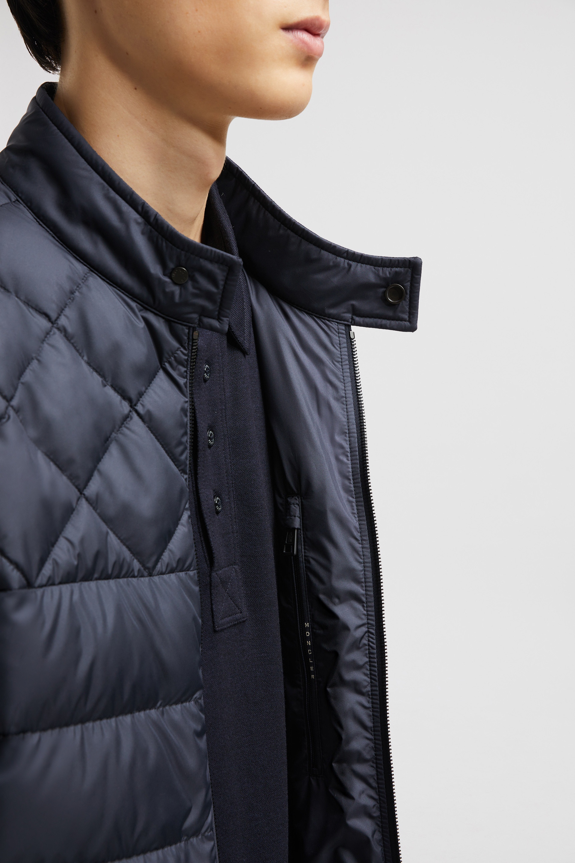 Tuile Leather-Trimmed Down Biker Jacket - 7