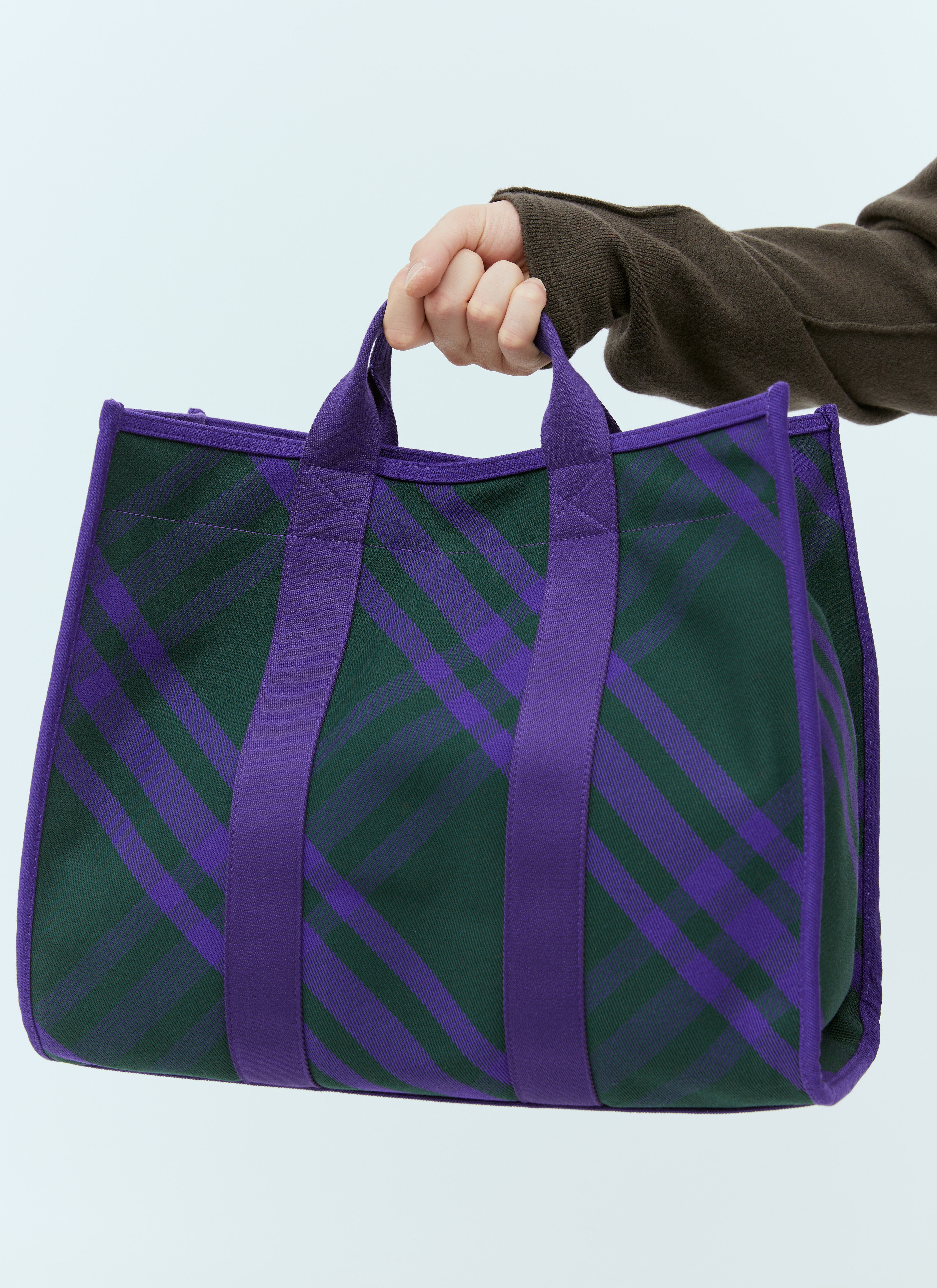 Check Shopper Tote Bag - 4