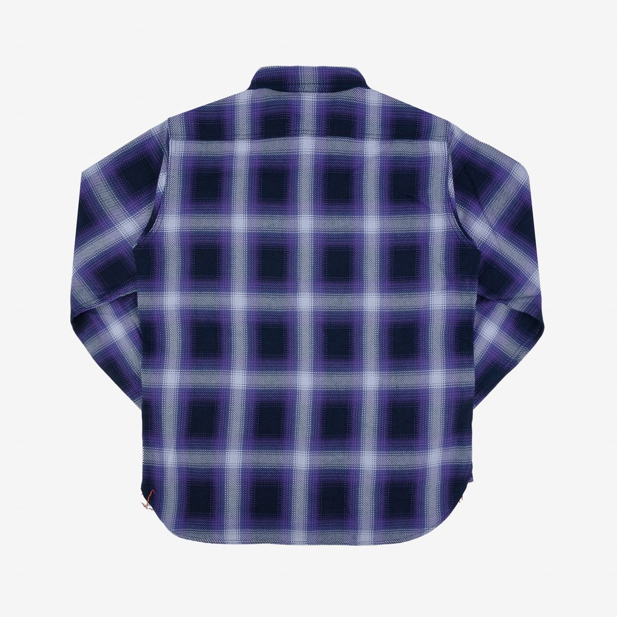 IHWF-001 9oz Selvedge Ombré Check Work Shirt - Purple - 5