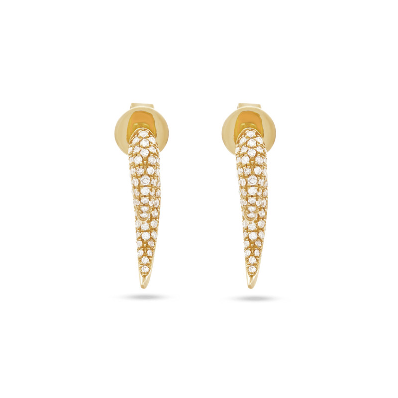 Pave Diamond Hook Earrings 3
