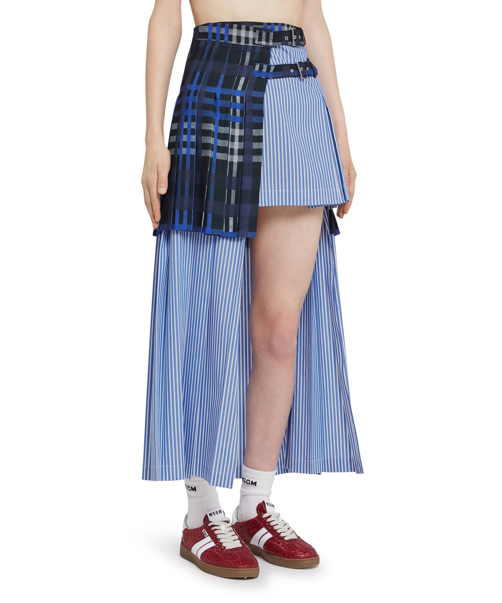 Poplin cotton pleated skirt - 4