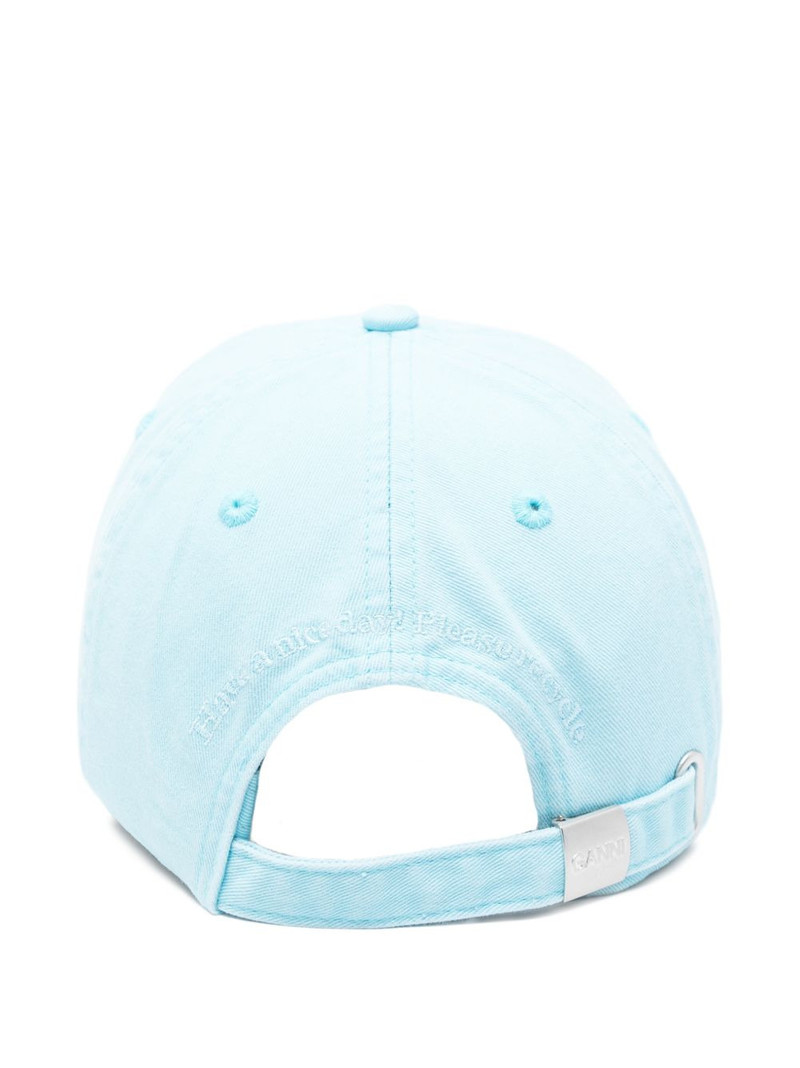 GANNI logo-embroidered cap hat outlook