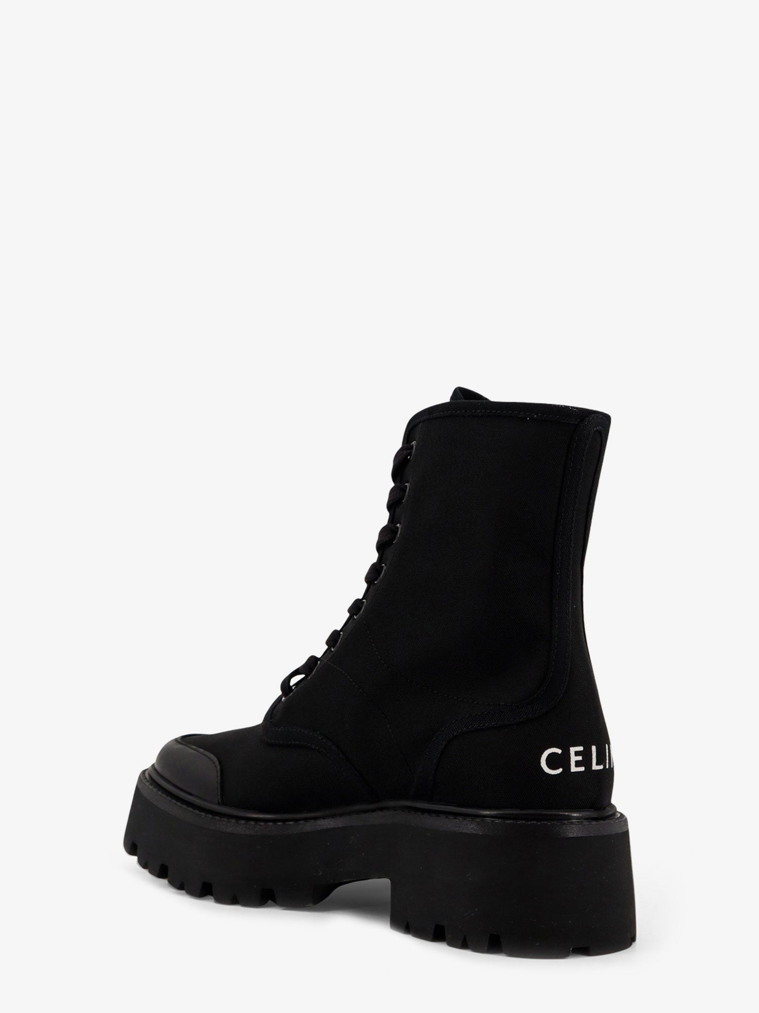 Celine Celine Bulky Nylon And Leather Ankle Boots - 3