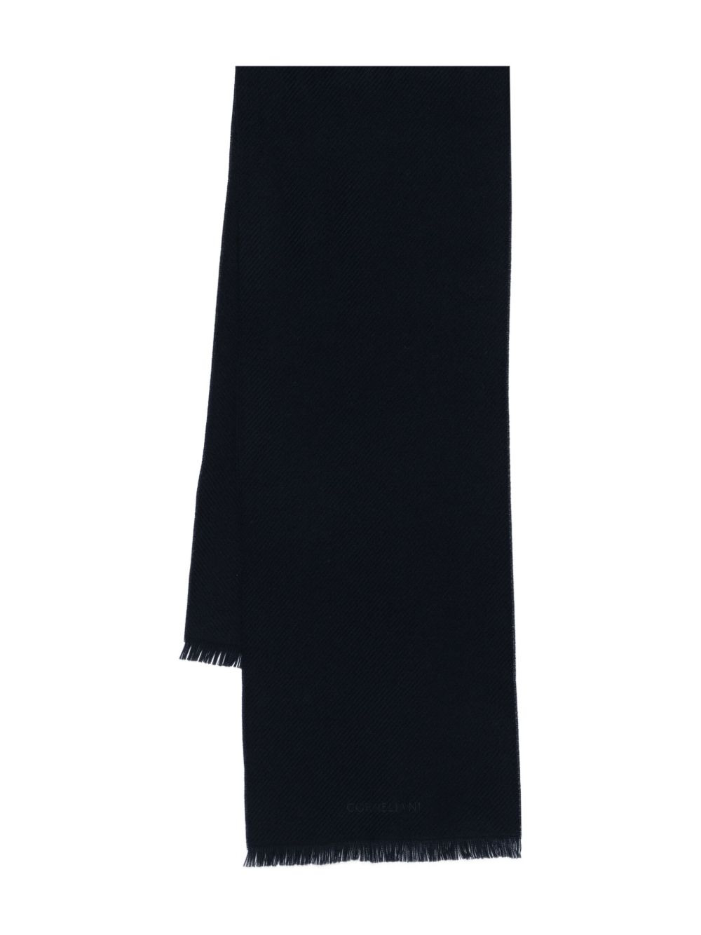 herringbone-pattern fringed scarf - 1