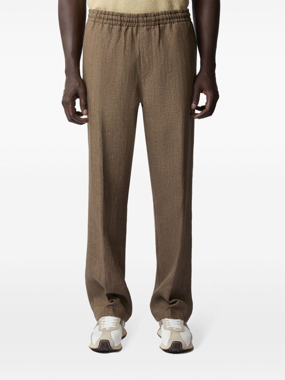 Coulisse linen trousers - 2