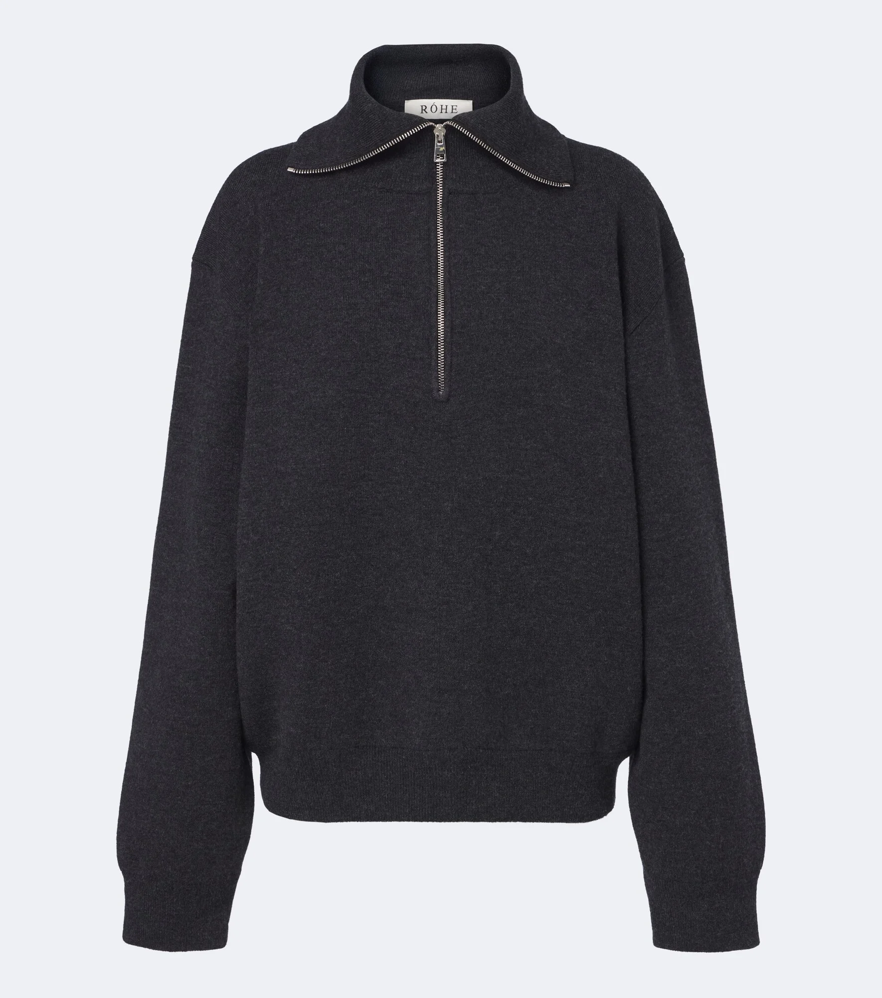 Wool and cashmere half-zip sweater - 1