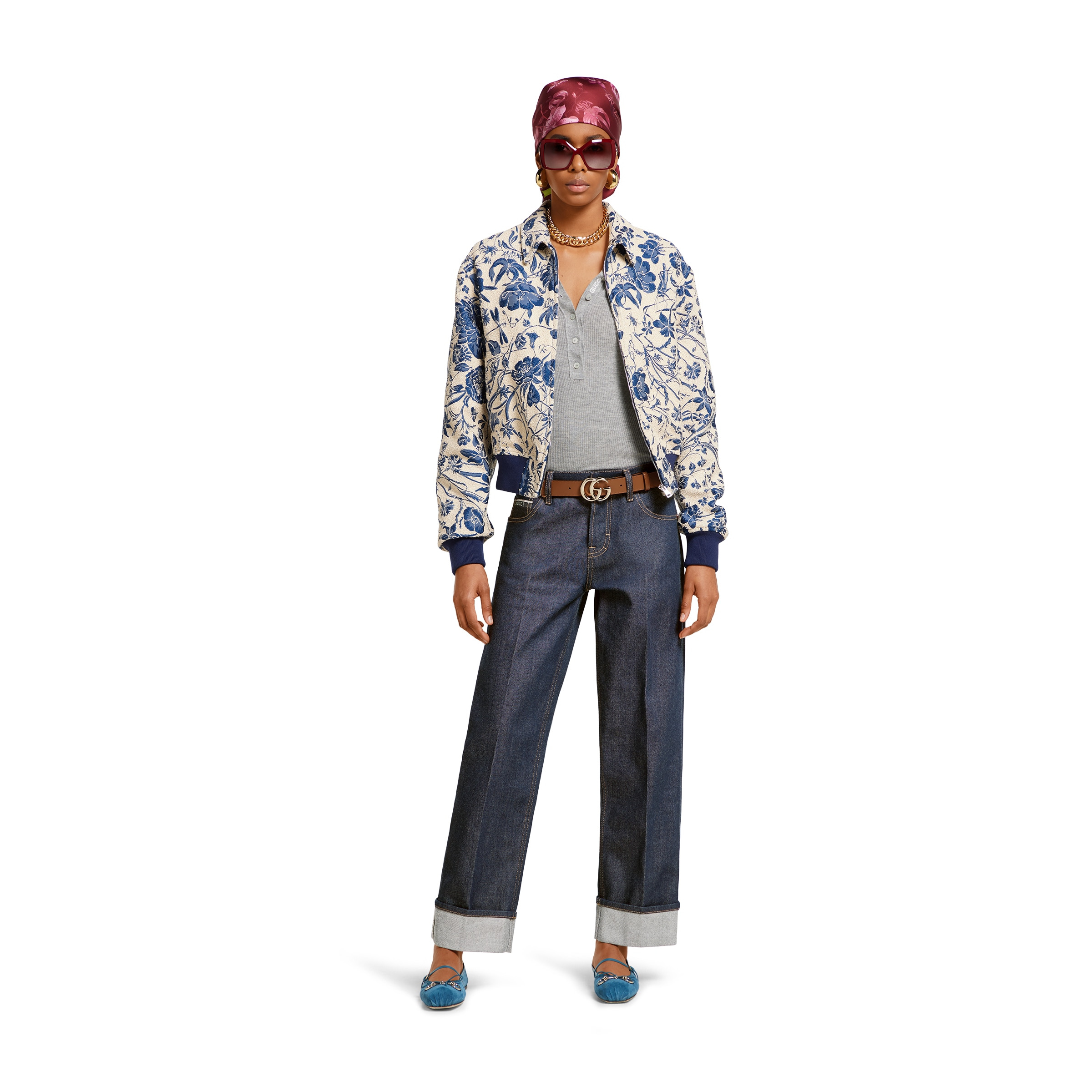 Denim pants with Gucci selvedge - 2