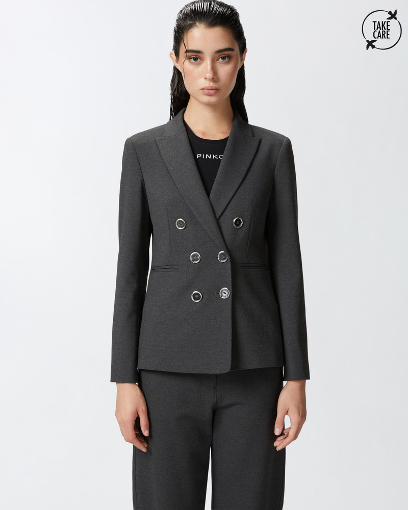 PINKO FULL MILANO-KNIT TECHNICAL FABRIC BLAZER outlook