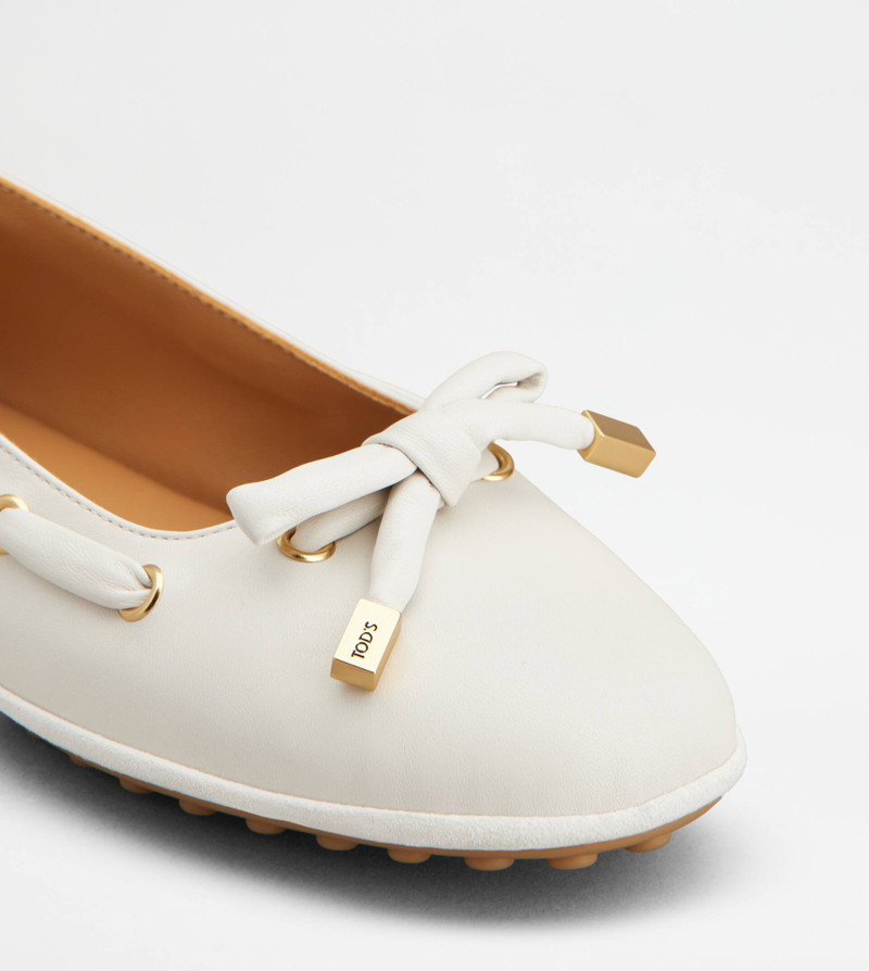 BALLERINAS IN NAPPA LEATHER - WHITE 5