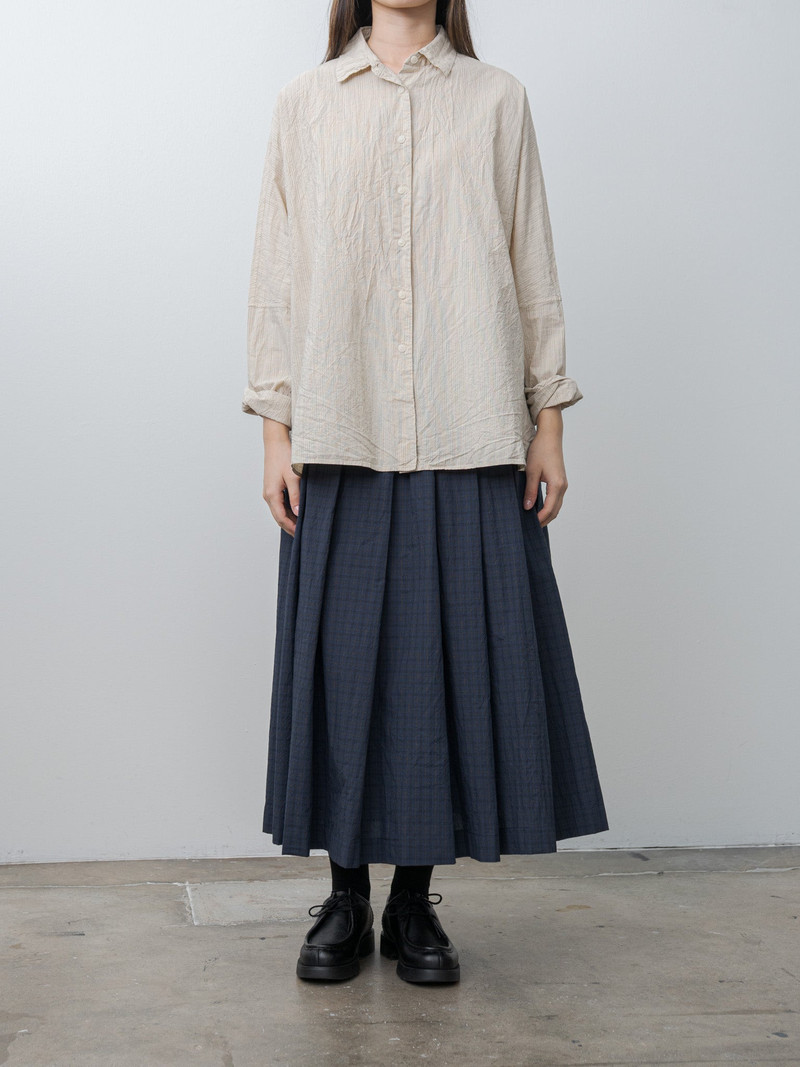 CASEY/CASEY Waga LS Shirt WIND STRIPE - Nat Stripe outlook