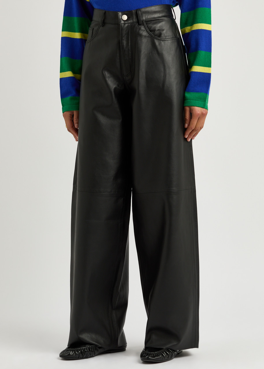 Haikure Bethany Wide-leg Leather Trousers - 2
