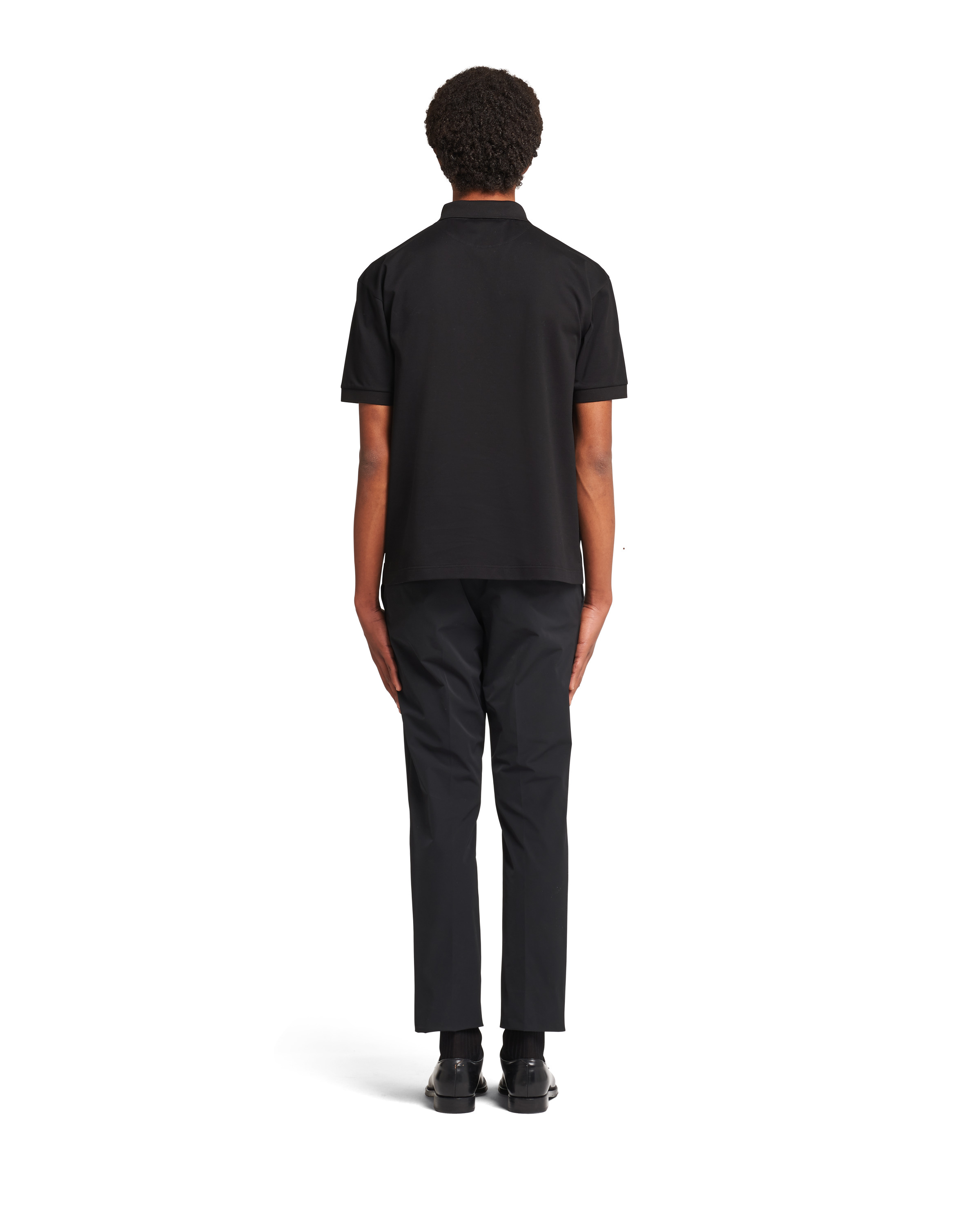Piqué polo shirt with nylon details - 4