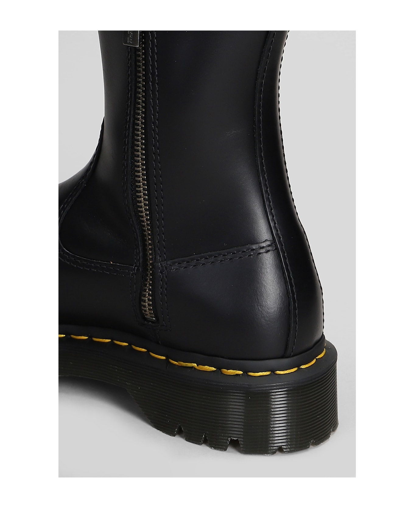 Amaayah Lo Orleans Combat Boots In Black Leather - 5