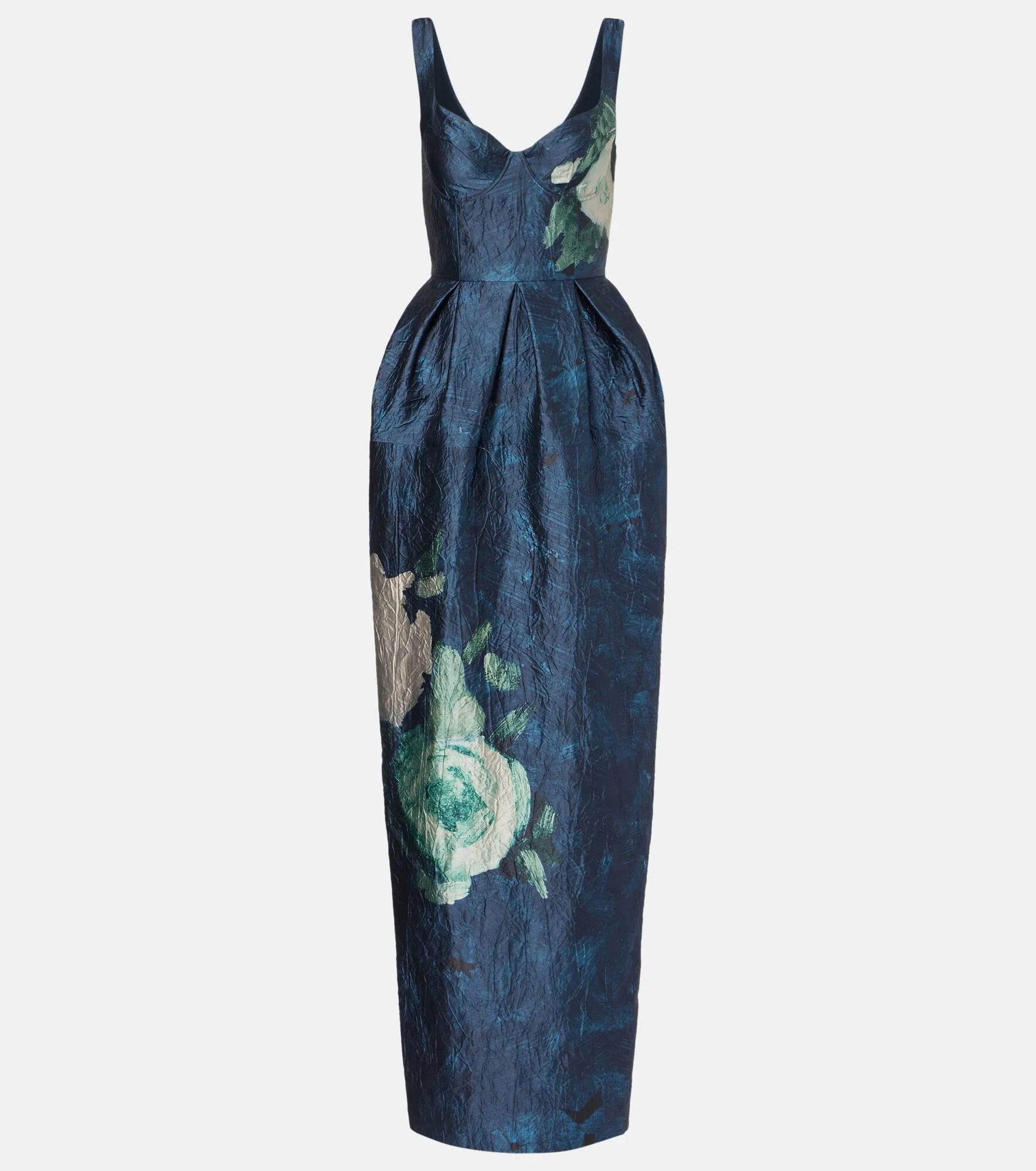Floral jacquard gown - 1