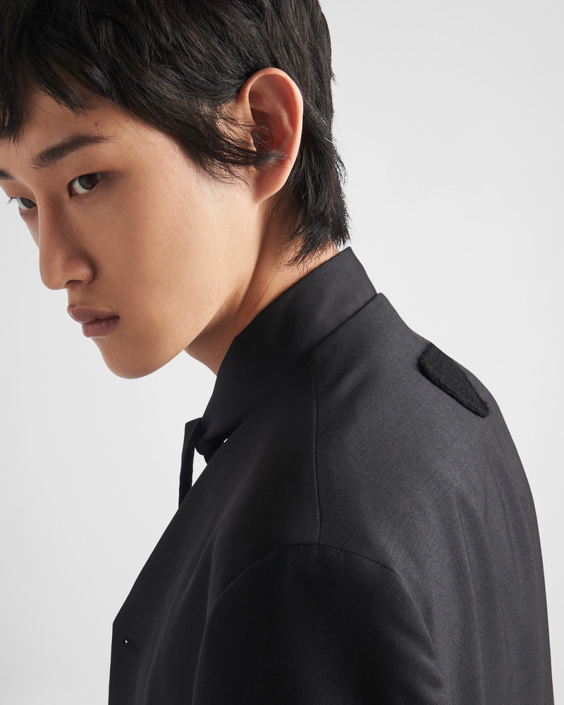 Single-breasted mohair wool jacket 4