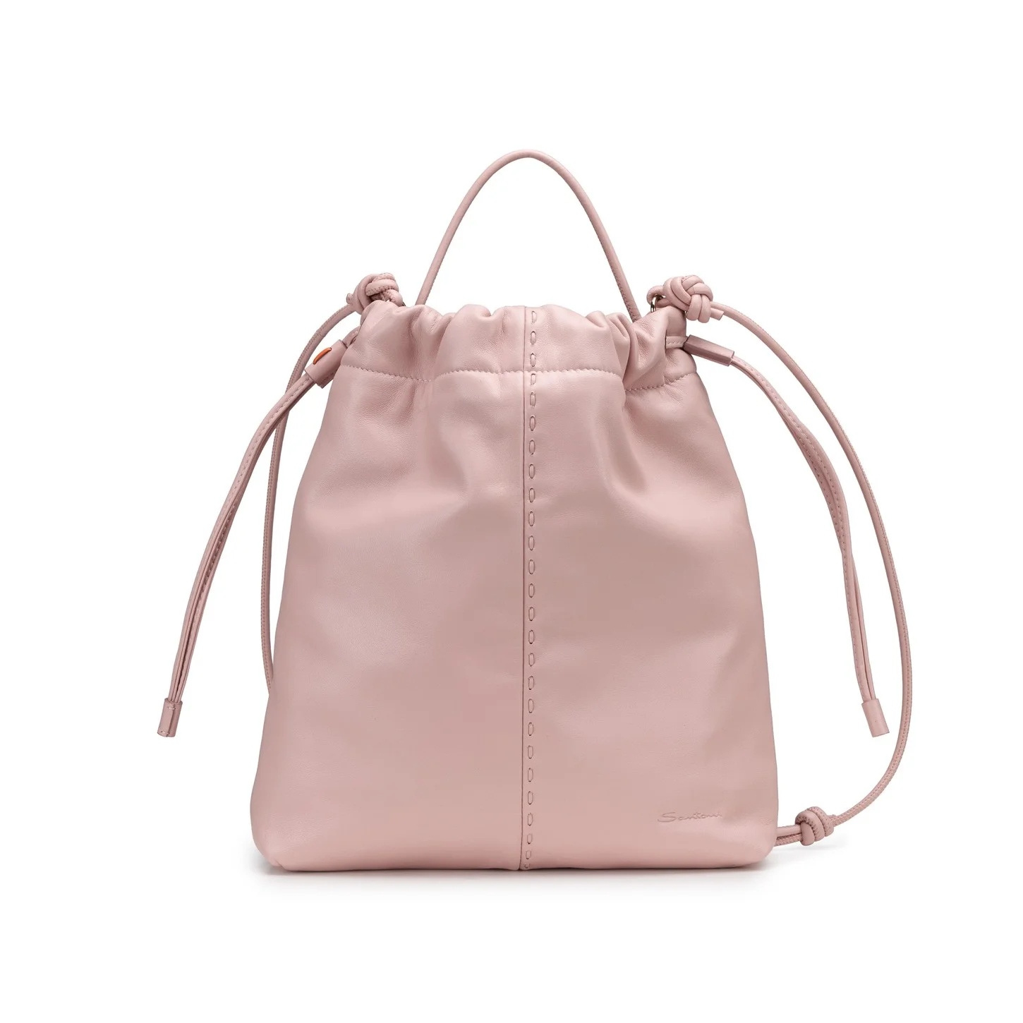 Pink leather crossbody bag - 1