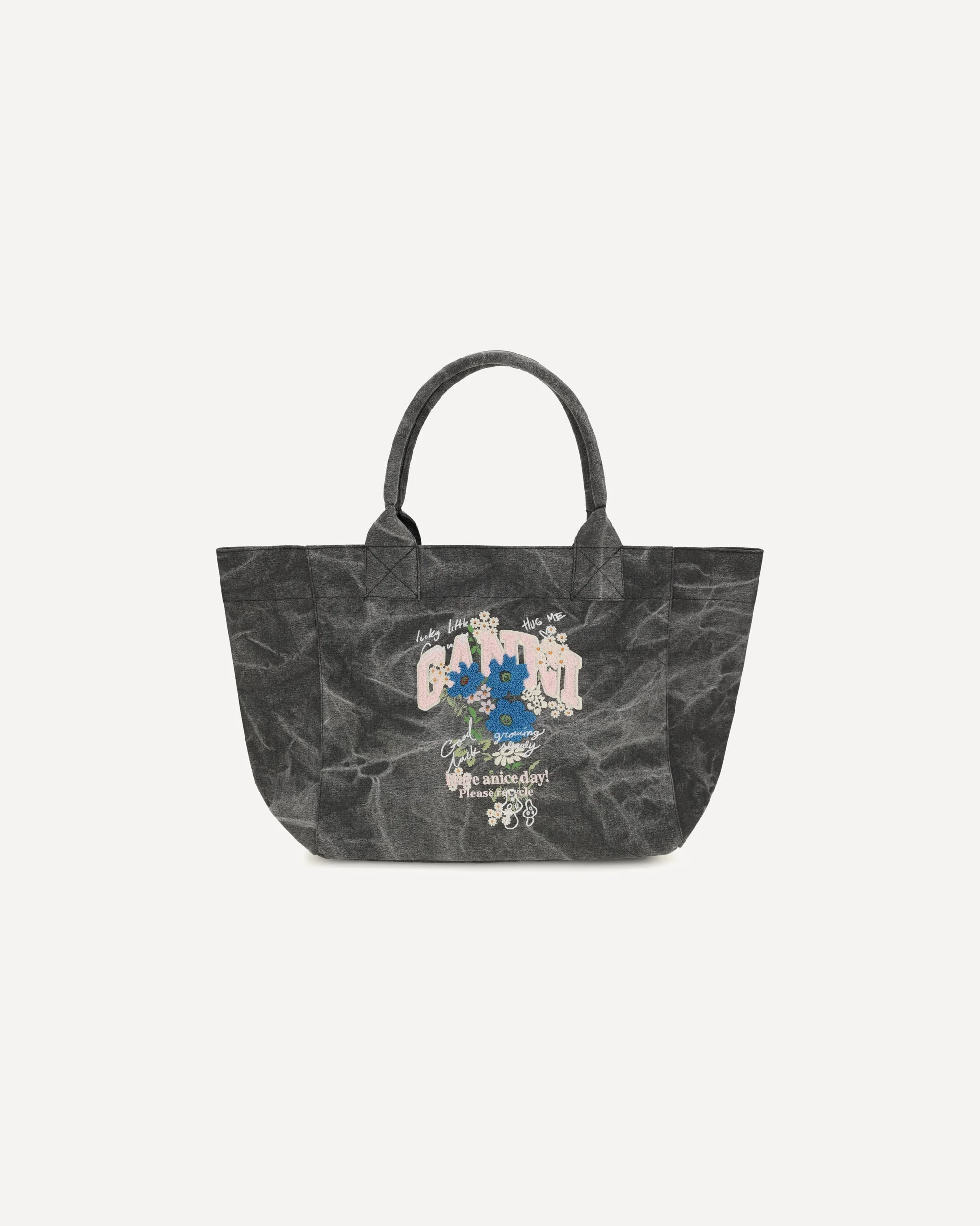 Medium trapeze flower-print Shopping Bag - 1
