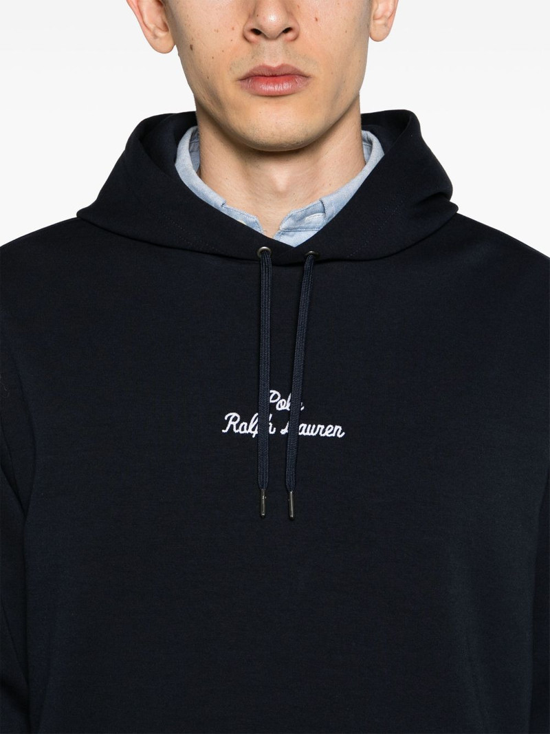 logo-embroidered cotton hoodie 5