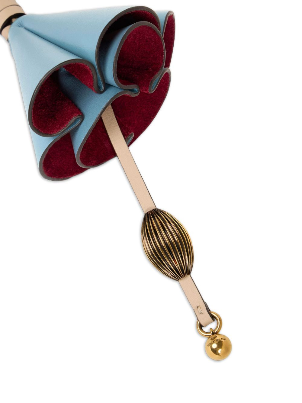 flower leather keyring - 2