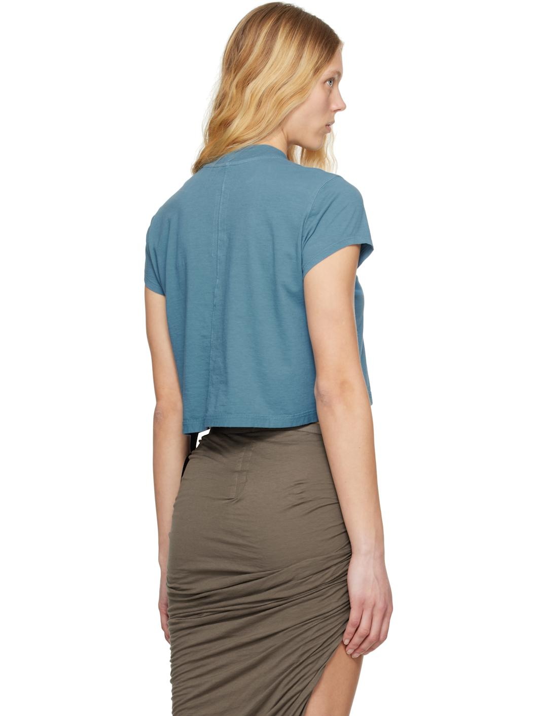 Blue Hollywood Cropped Small Level T-shirt - 3