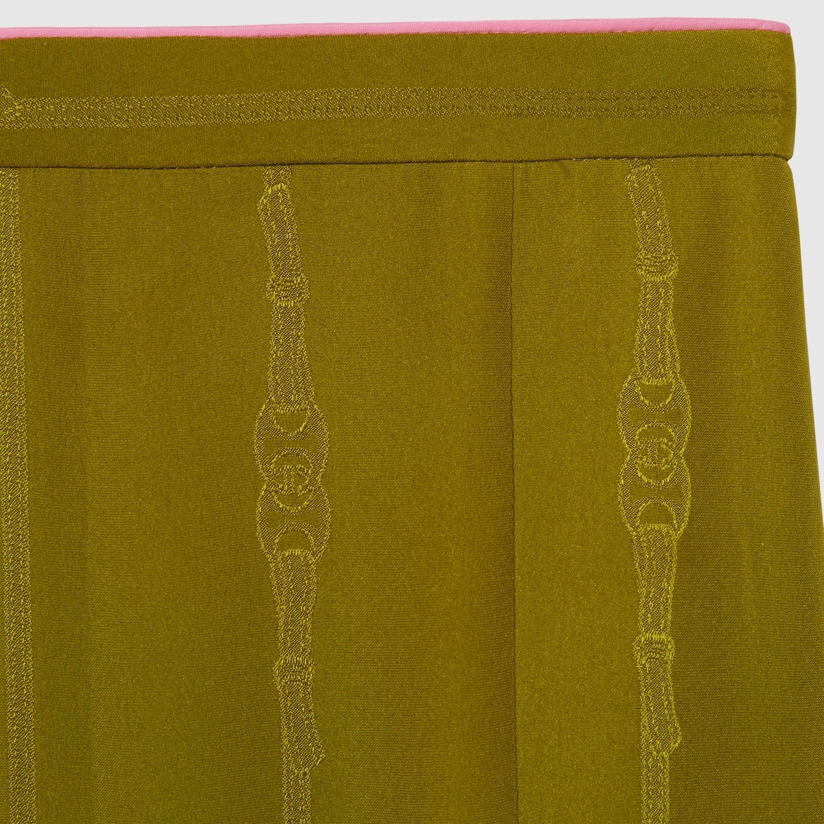 Chain and belt silk jacquard skirt - 7