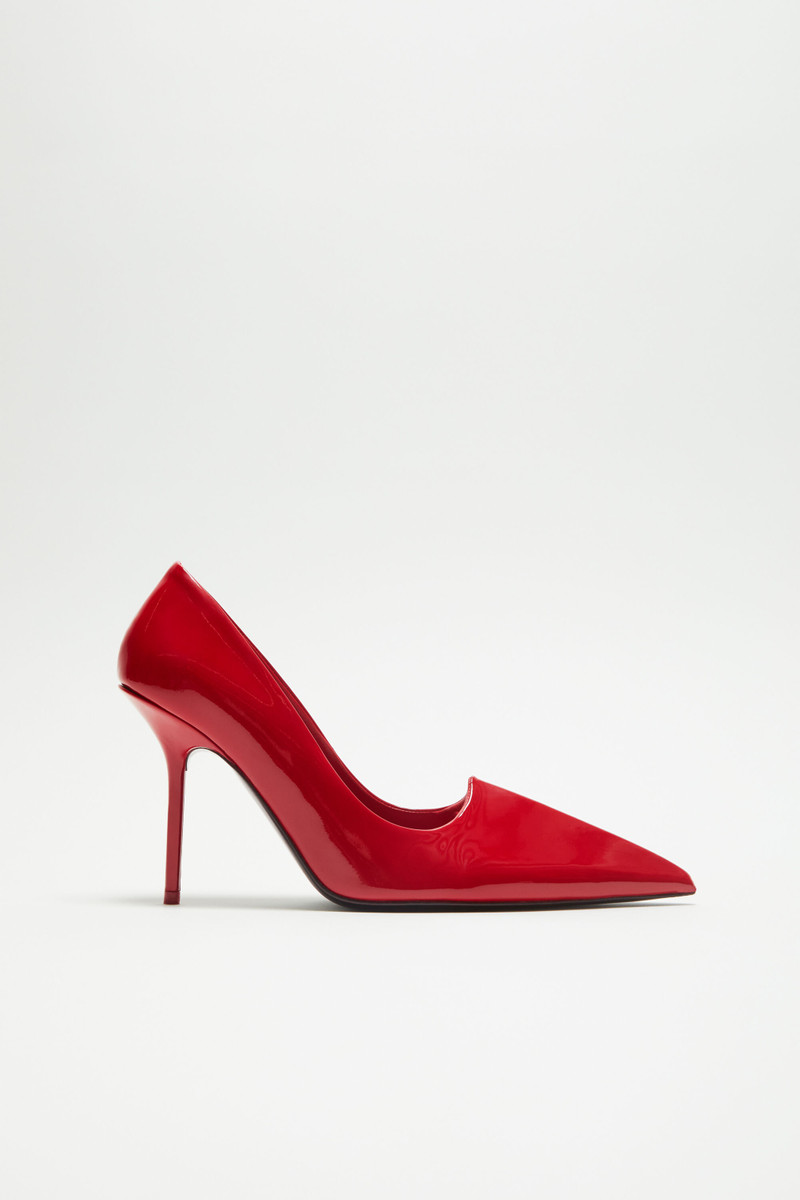 Leather heel pump - Red - 1