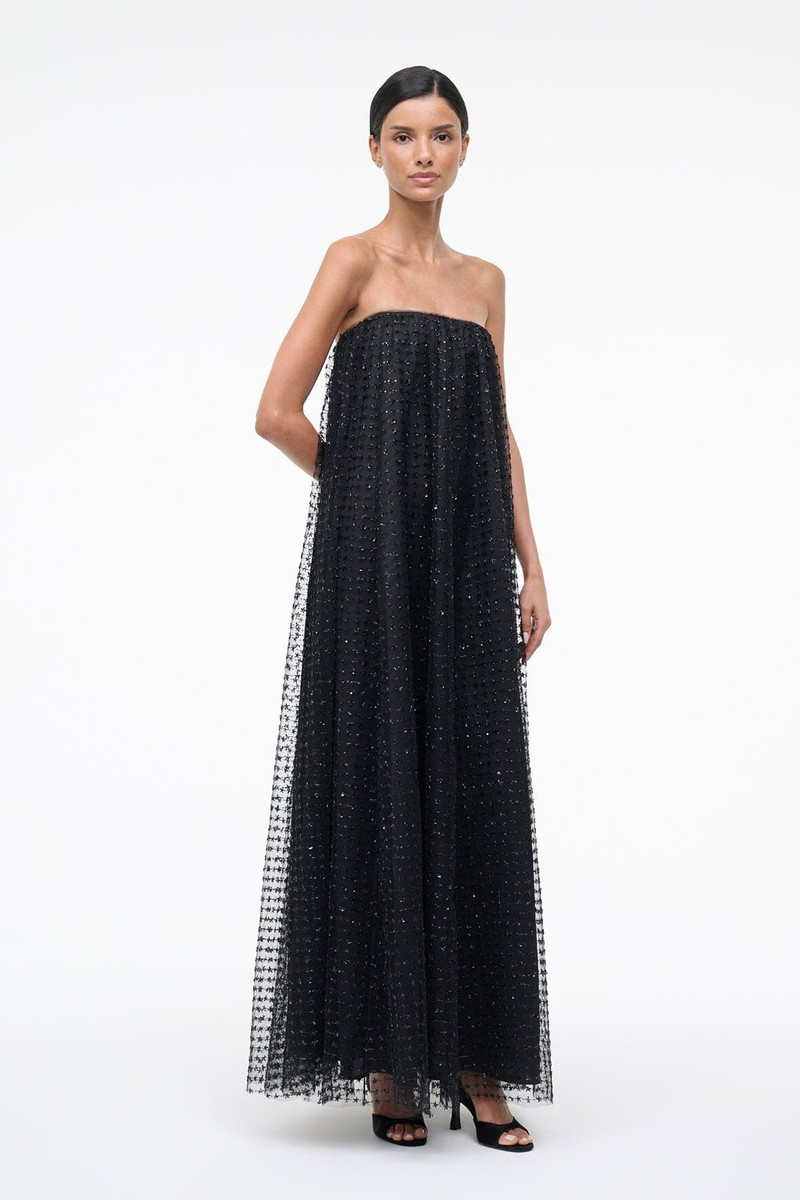 STAUD VIVIENNE DRESS STARDUST ONYX 4