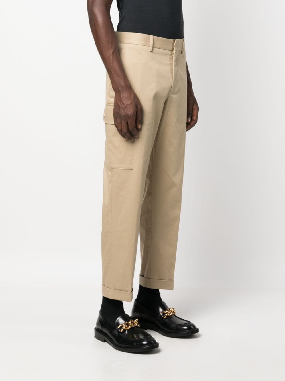 Pegaso-motif cropped cargo trousers - 3