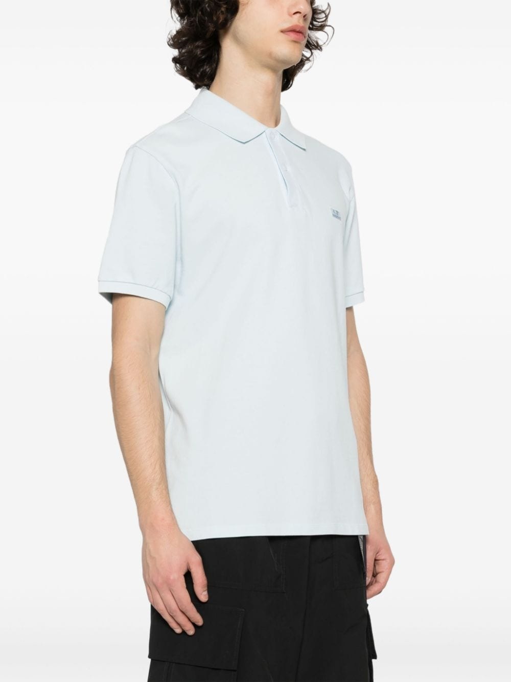 logo-embroidered cotton polo shirt - 3