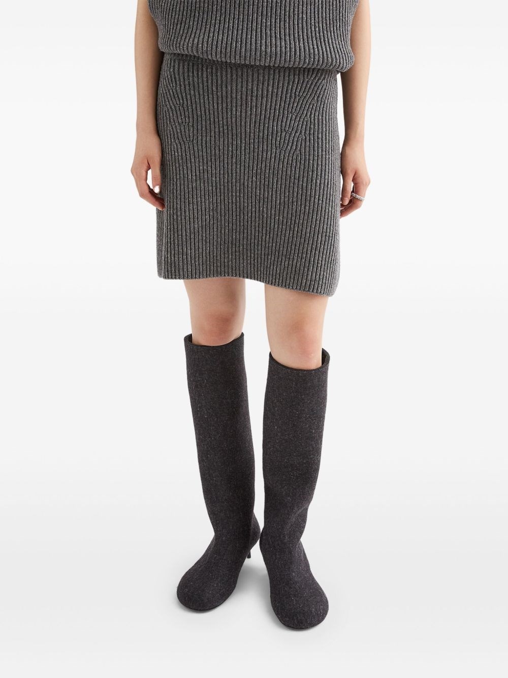 Wool mini skirt - 3