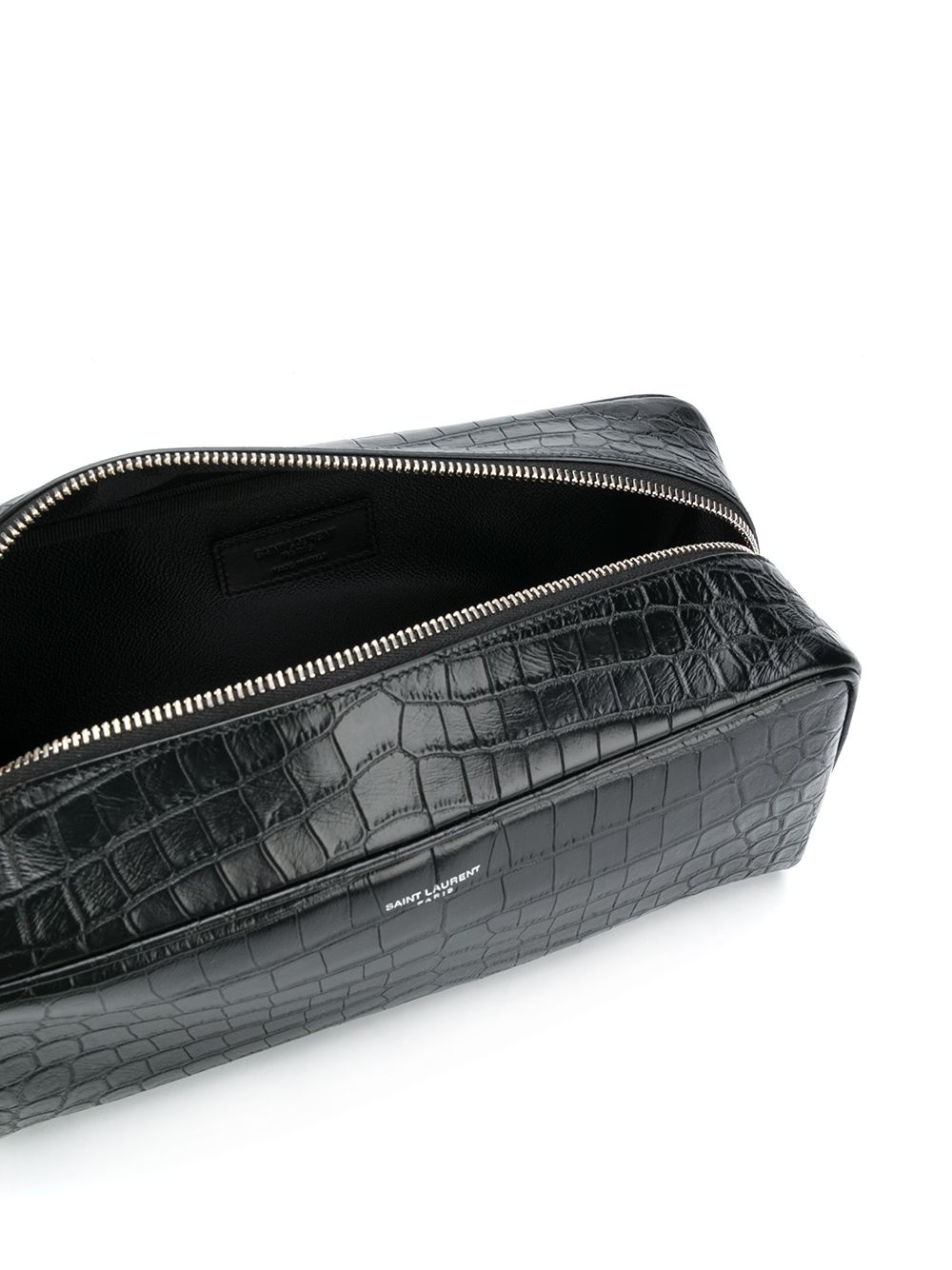 zipped leather wash bag - 4