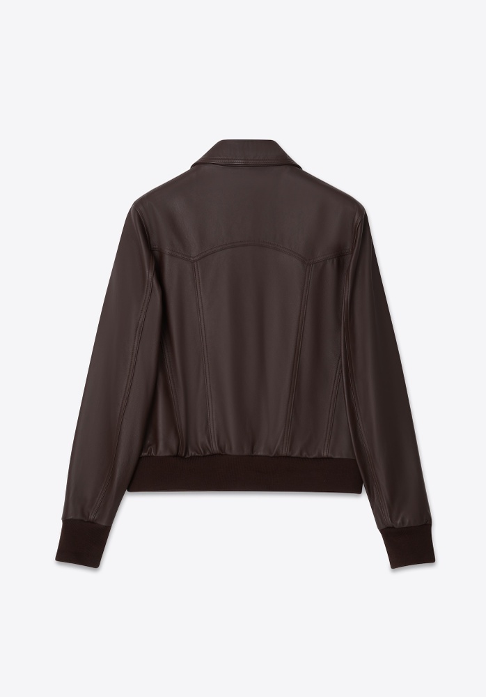 LEATHER JACKET 77 DARK BROWN - 4
