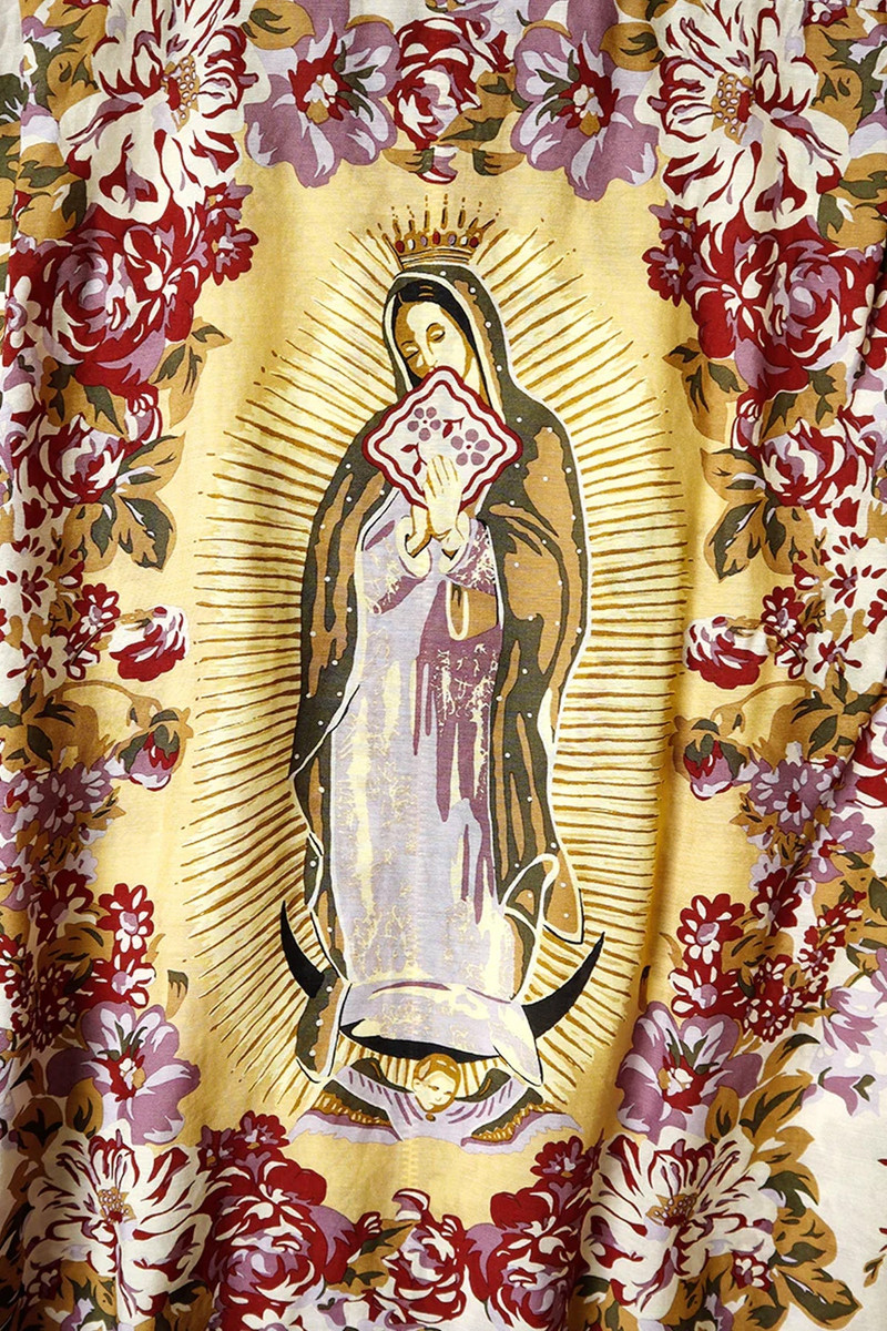 Silk Rayon CHAMPETRE MARIA DRIZZLE Open Collar Shirt - White/Purple 3