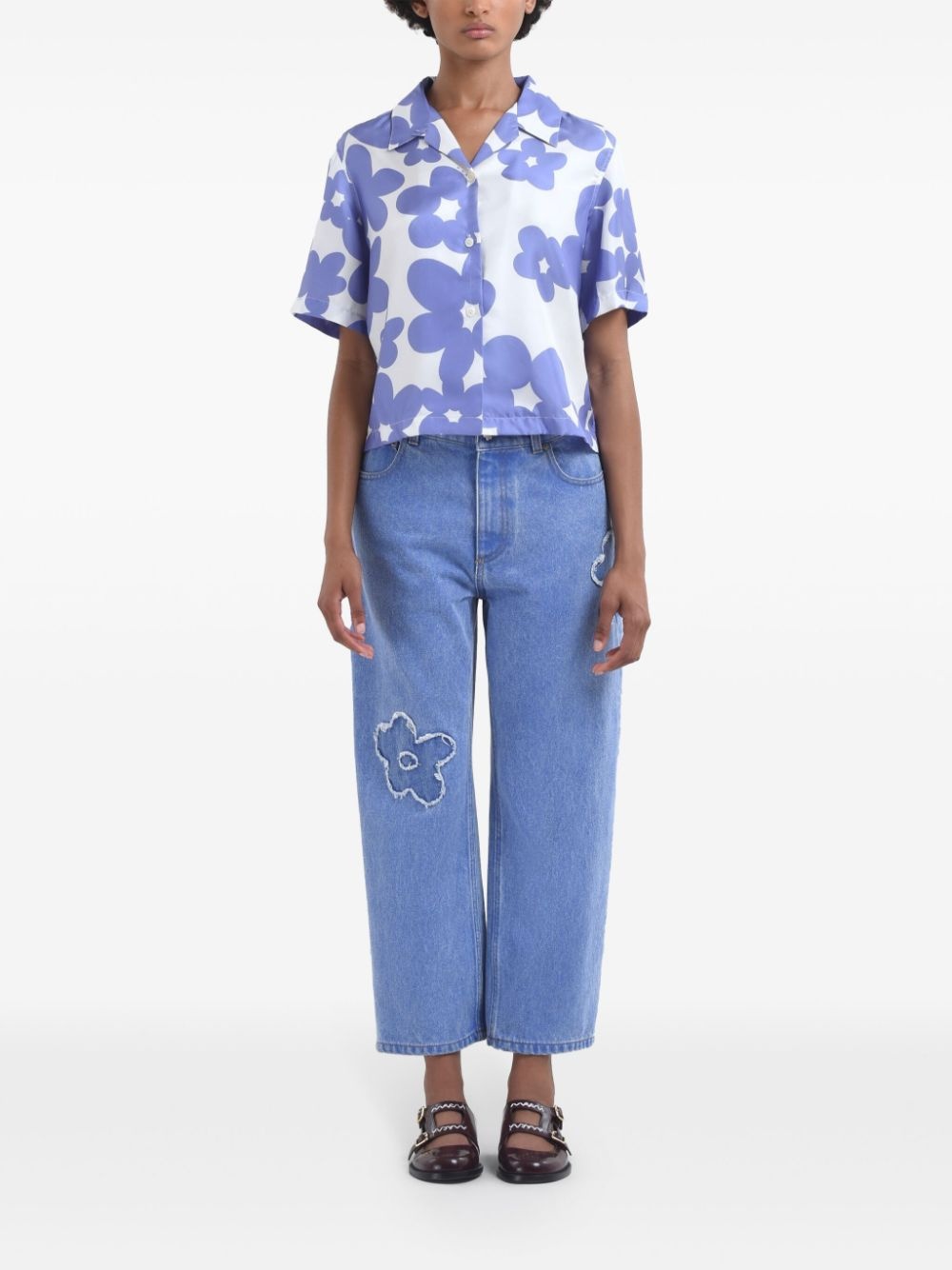 floral-print shirt - 2
