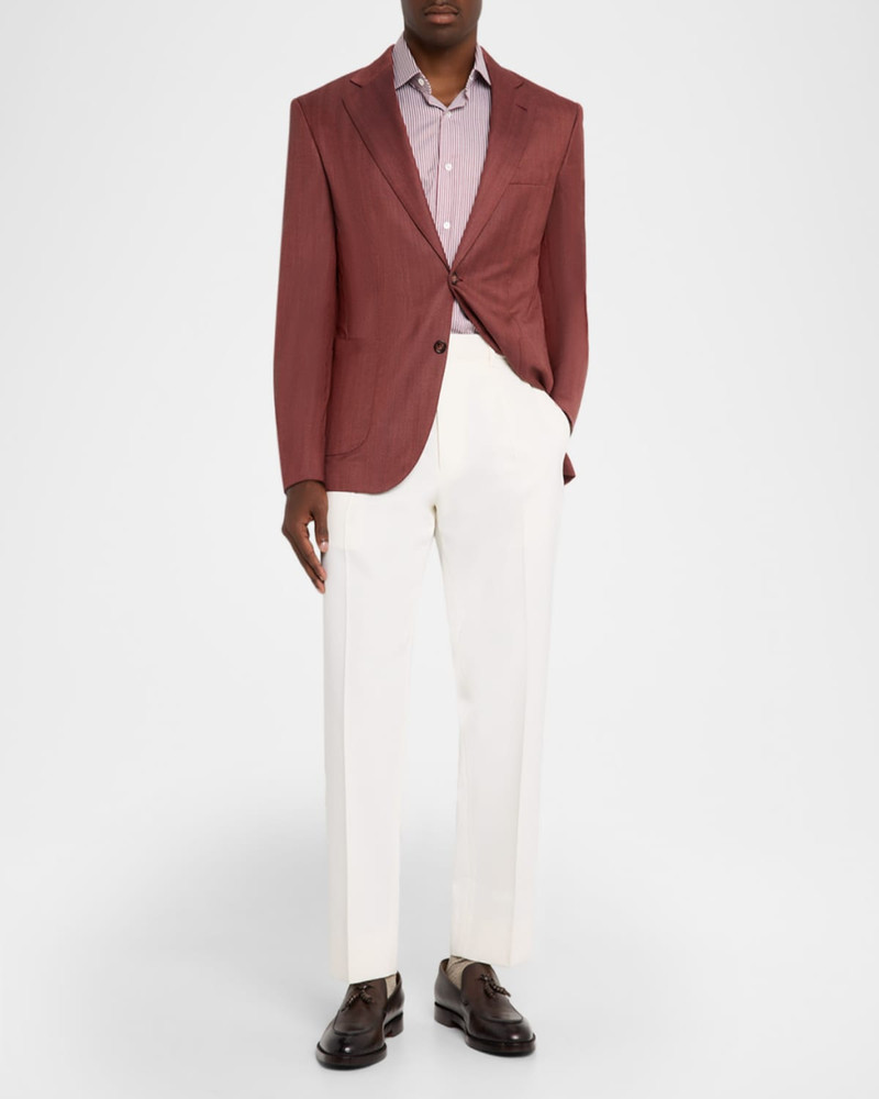 Brioni Men's Herringbone Single-Breasted Blazer outlook