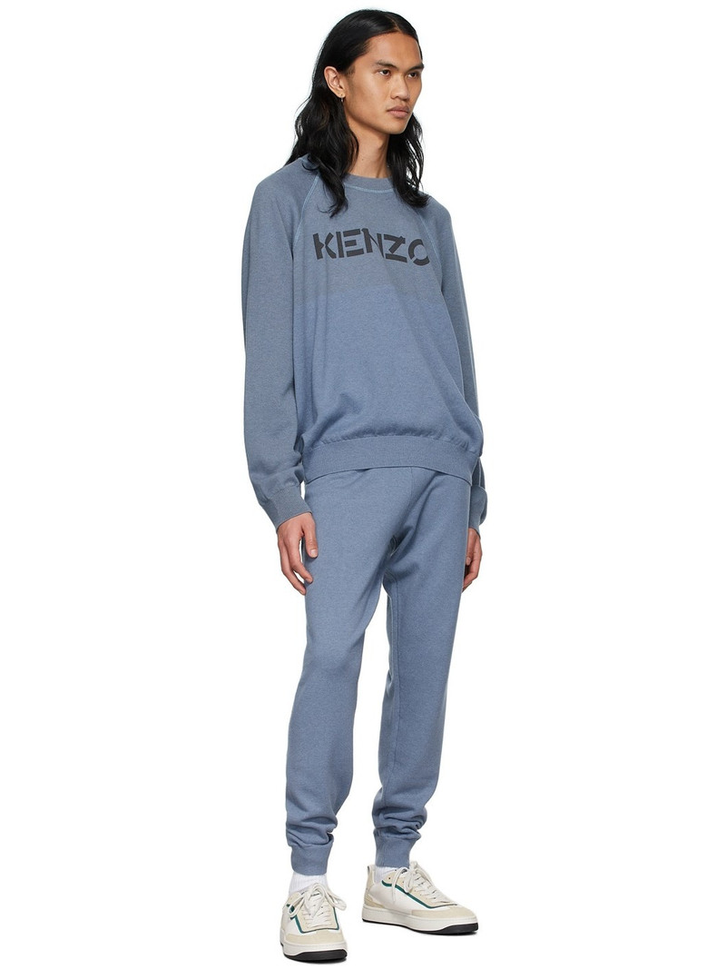KENZO Blue Wool Lounge Pants outlook