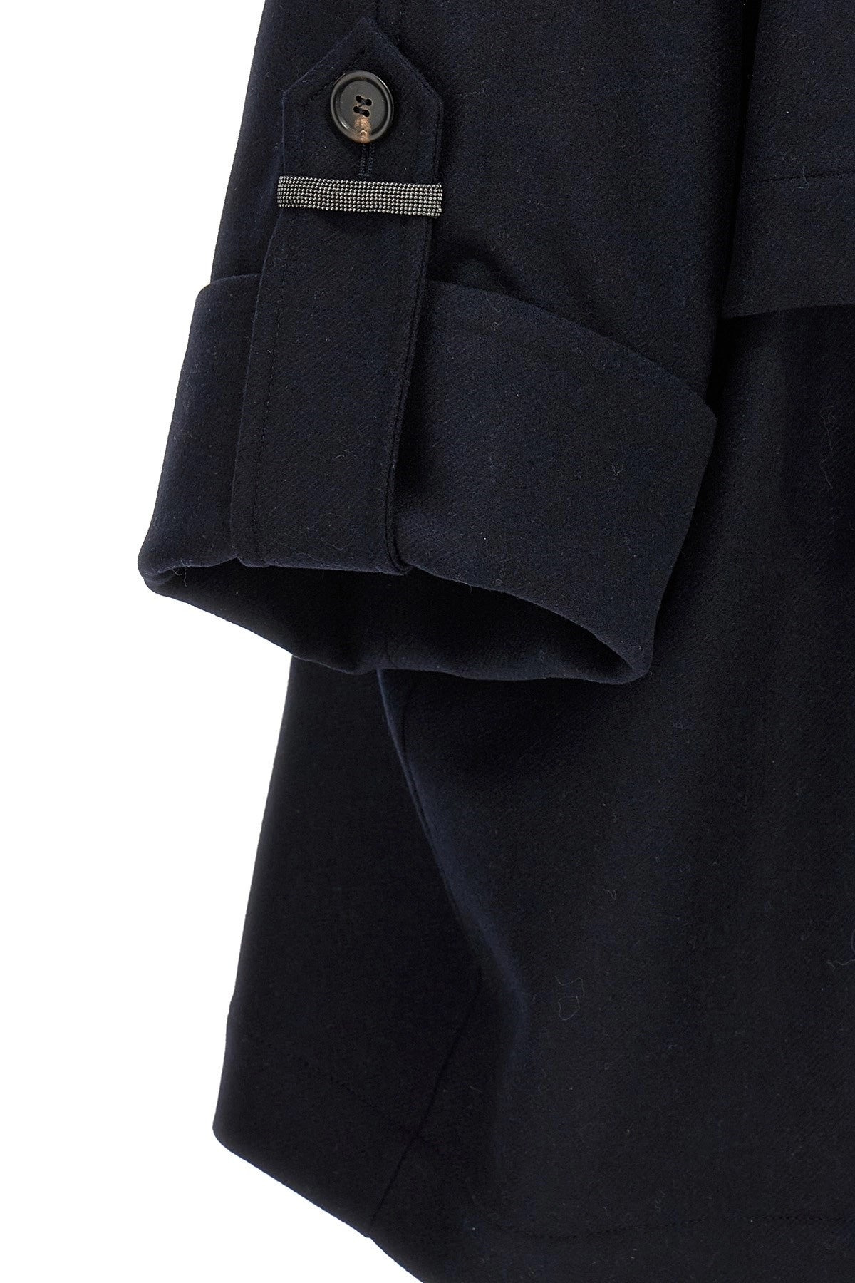 Brunello Cucinelli Women 'Shiny Cuff Details' Caban Coat - 4