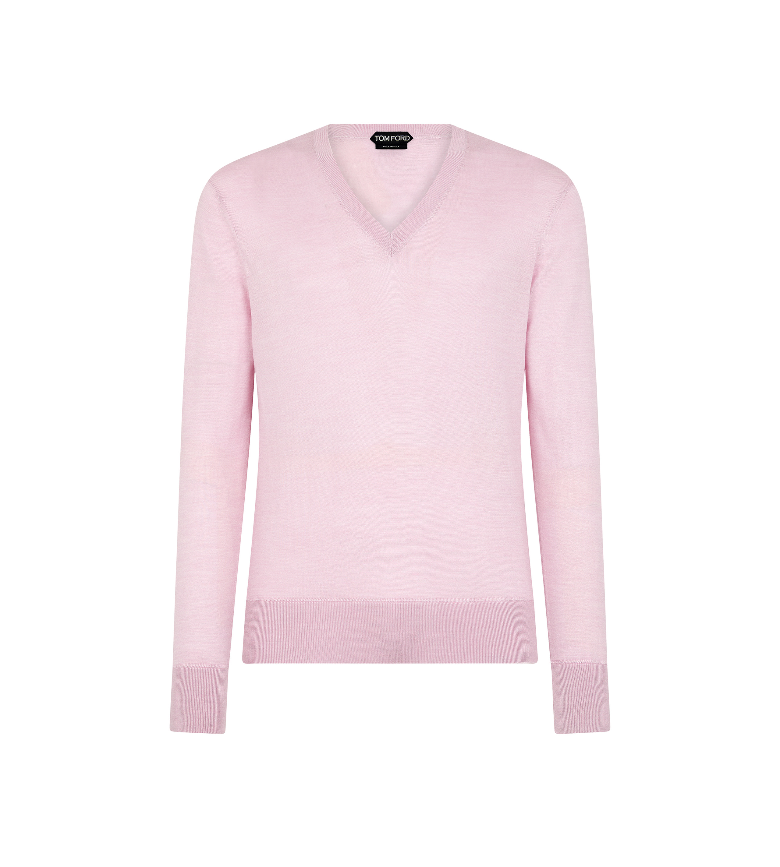 LIGHTWEIGHT SILK BLEND V NECK - 1