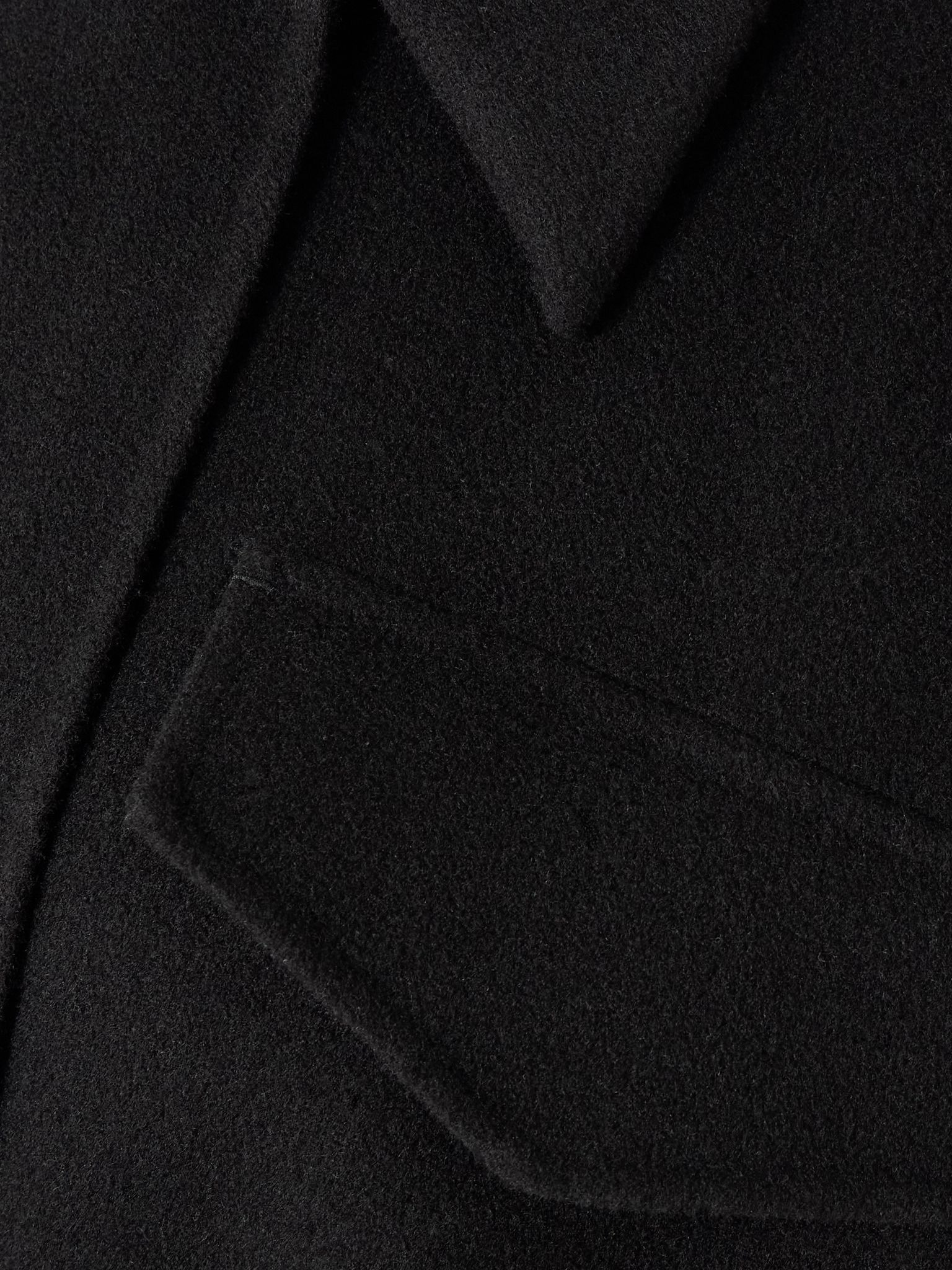 Cantore belted wool-felt jacket Black - 4