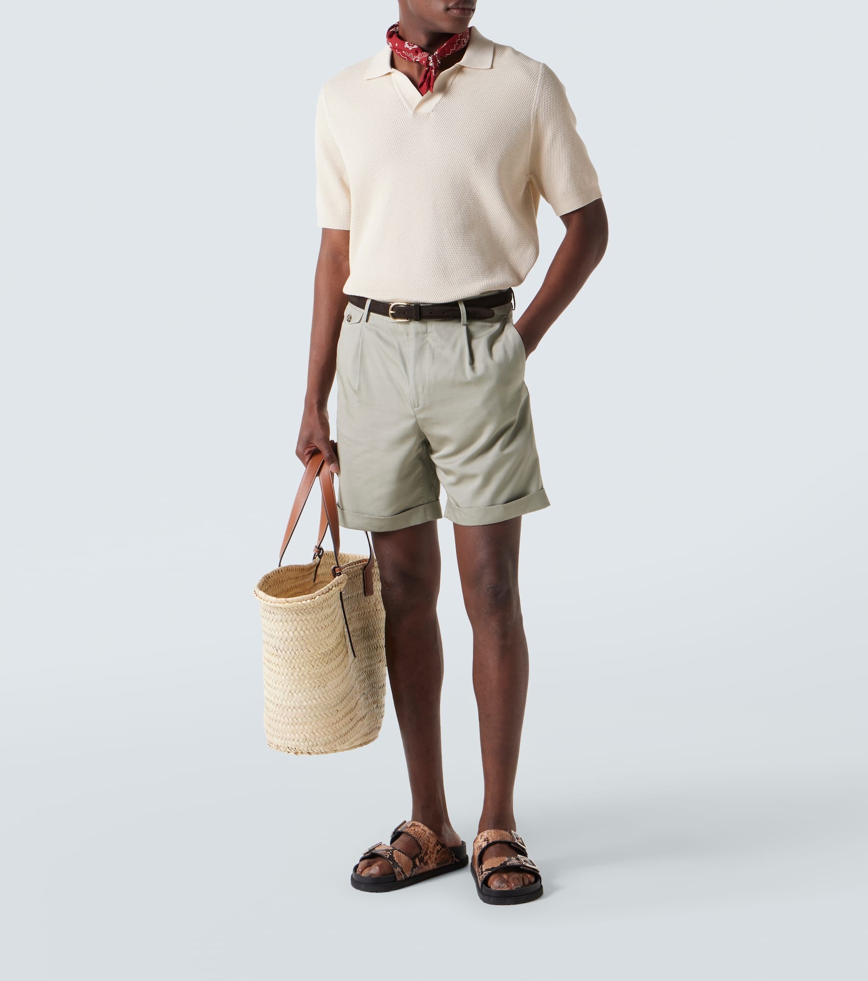 Waffle-knit cotton polo shirt - 2