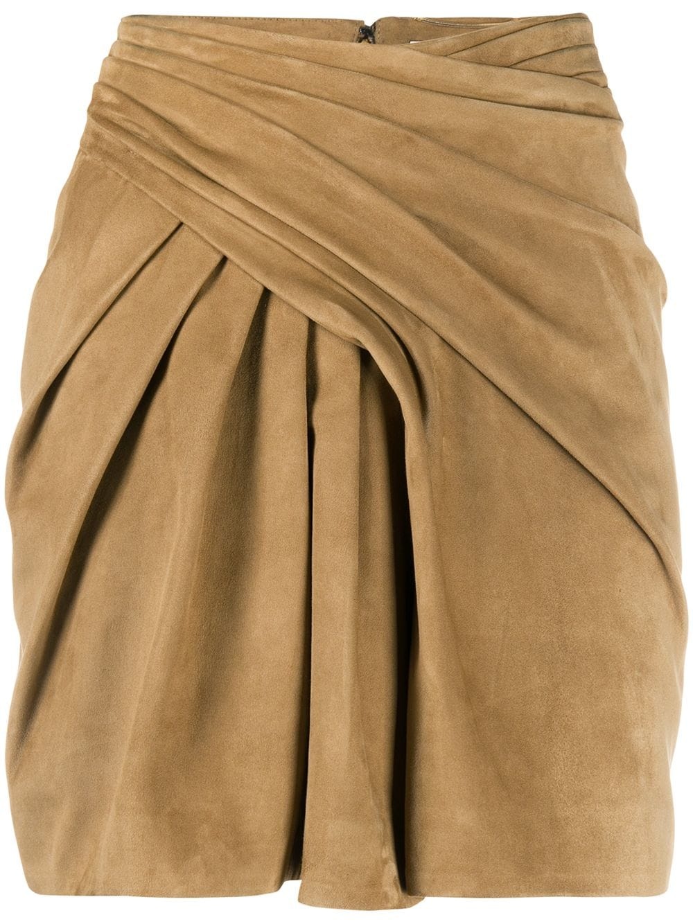 draped mini skirt - 1